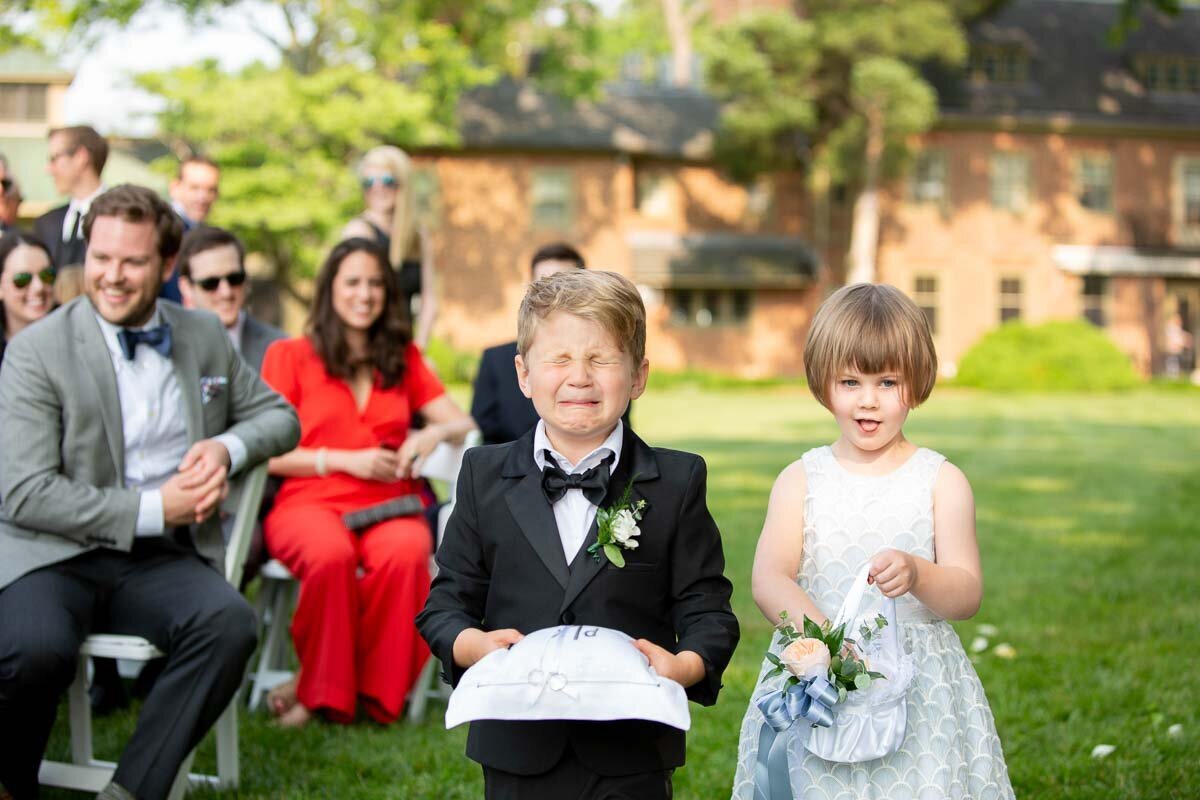 Ring Bearer and Flower Girl wedding ceremony on the Eastern Shore of Maryland