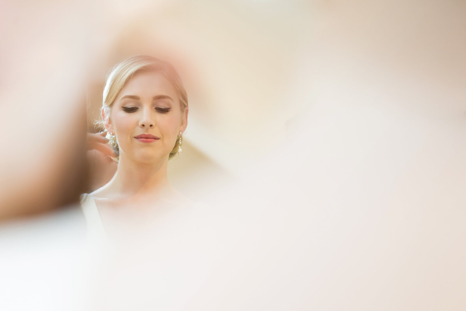 bride getting ready westport ct wedding