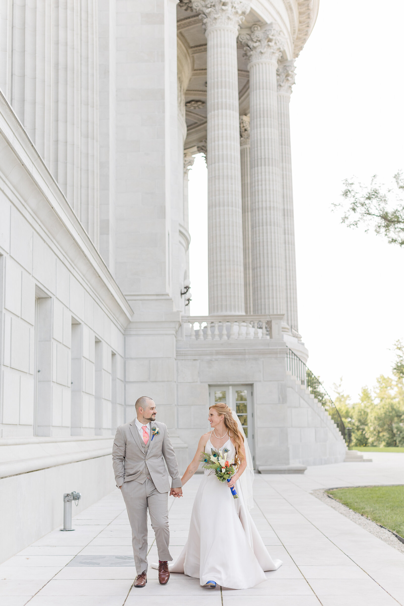 Wedding photos at Jefferson City Capitol Building