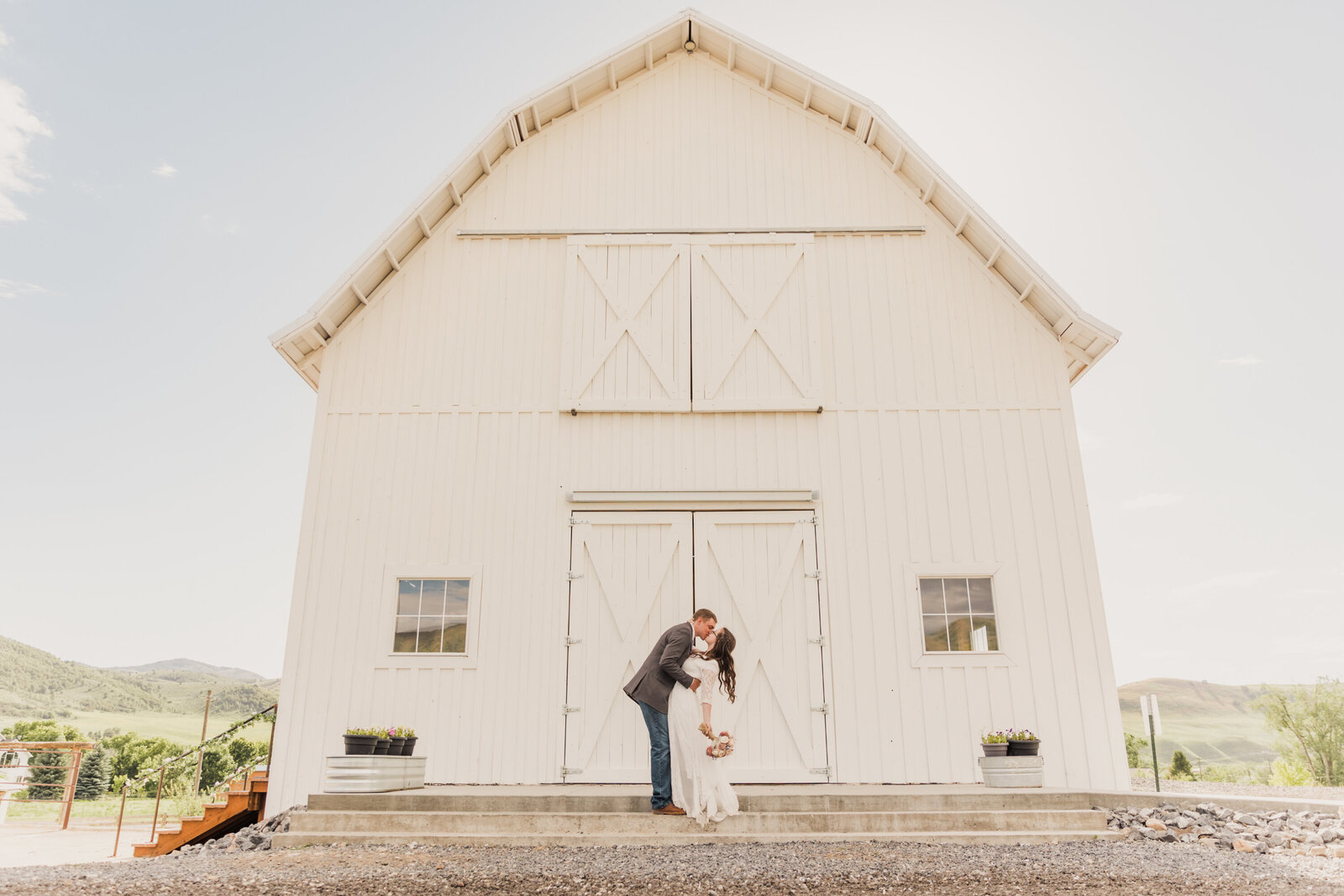 Photos taken for a couple who got married in Southwest, Montana by Utah Wedding Photographer Robin Kunzler and her friend swapped photos!