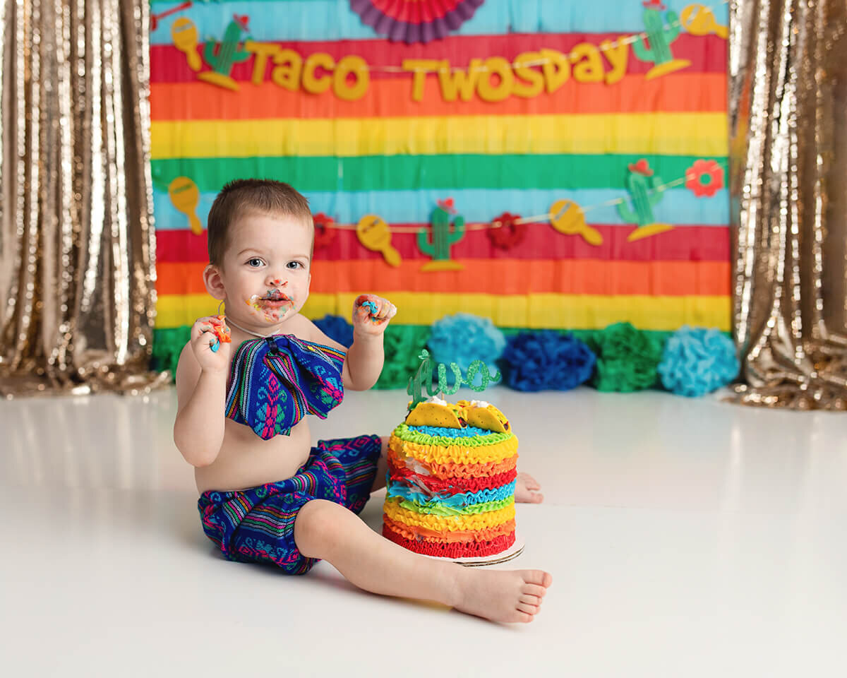 Quad Cities photographer; Cedar Falls Cake smash Photographer; Cedar Rapids Cake smash Photographer; Fiesta Cake smash; Baby photography Davenport, Cedar rapids smash cake, cake smash photographers Ames