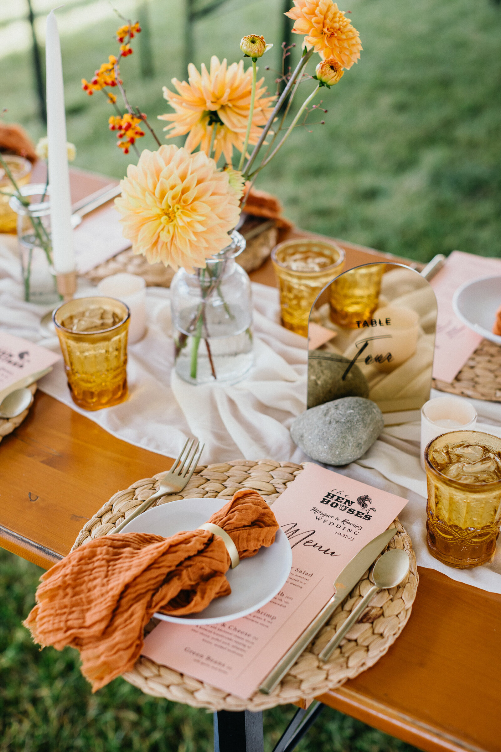 reception details for a philadelphia pennsylvania wedding