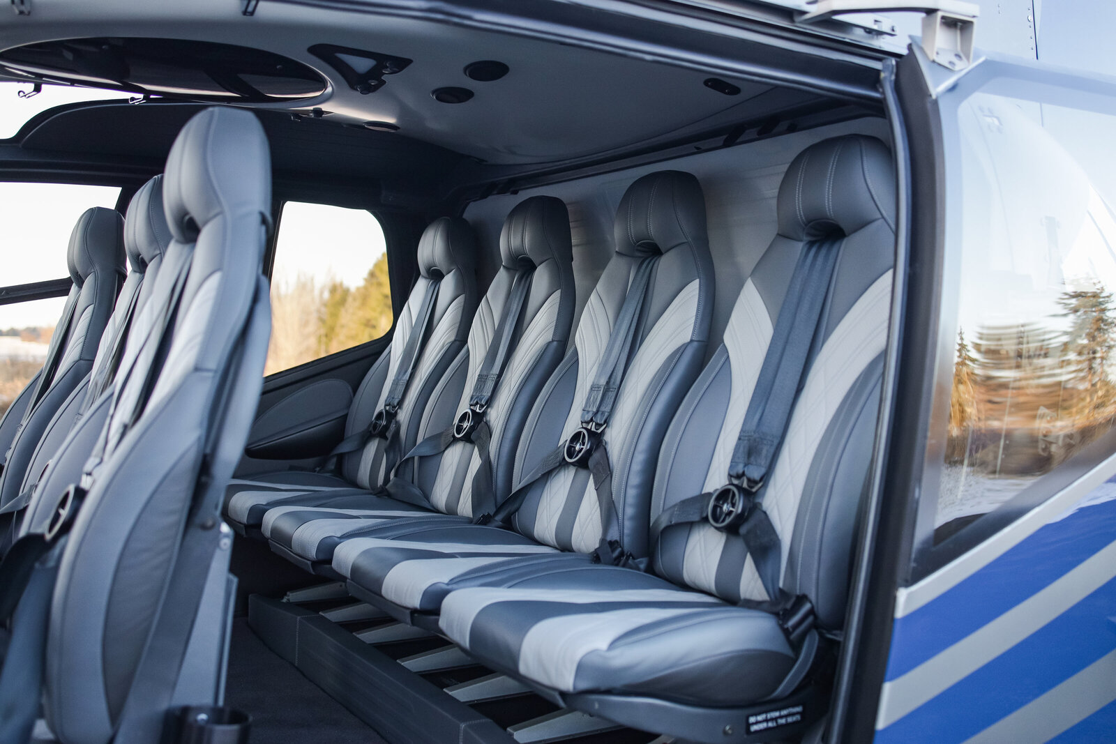 airbus ec130 b4 helicopter seats interior - private aircraft for special events