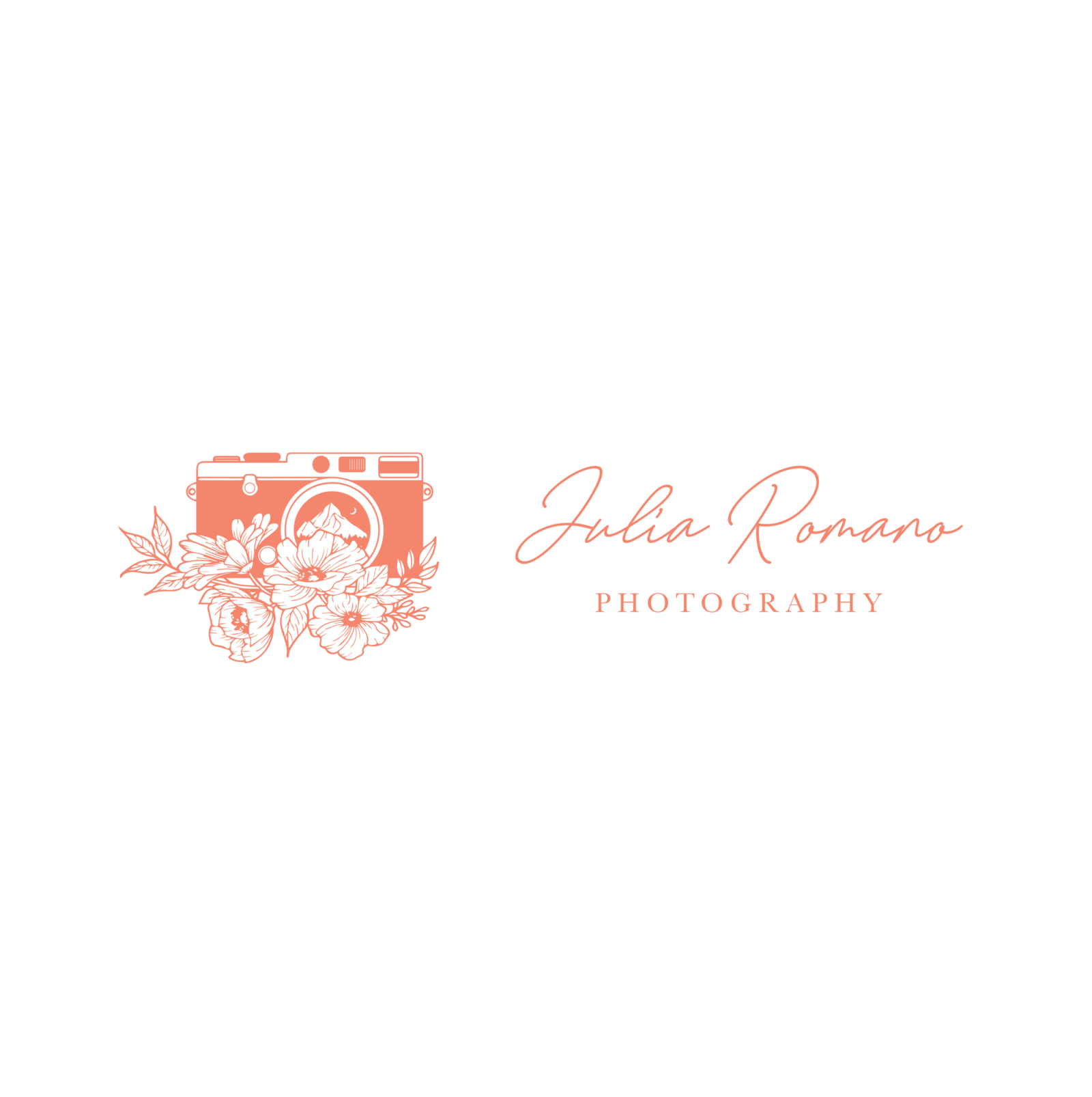 Julia Romano Photography logo camera Flagstaff mountains san Francisco peaks flowers