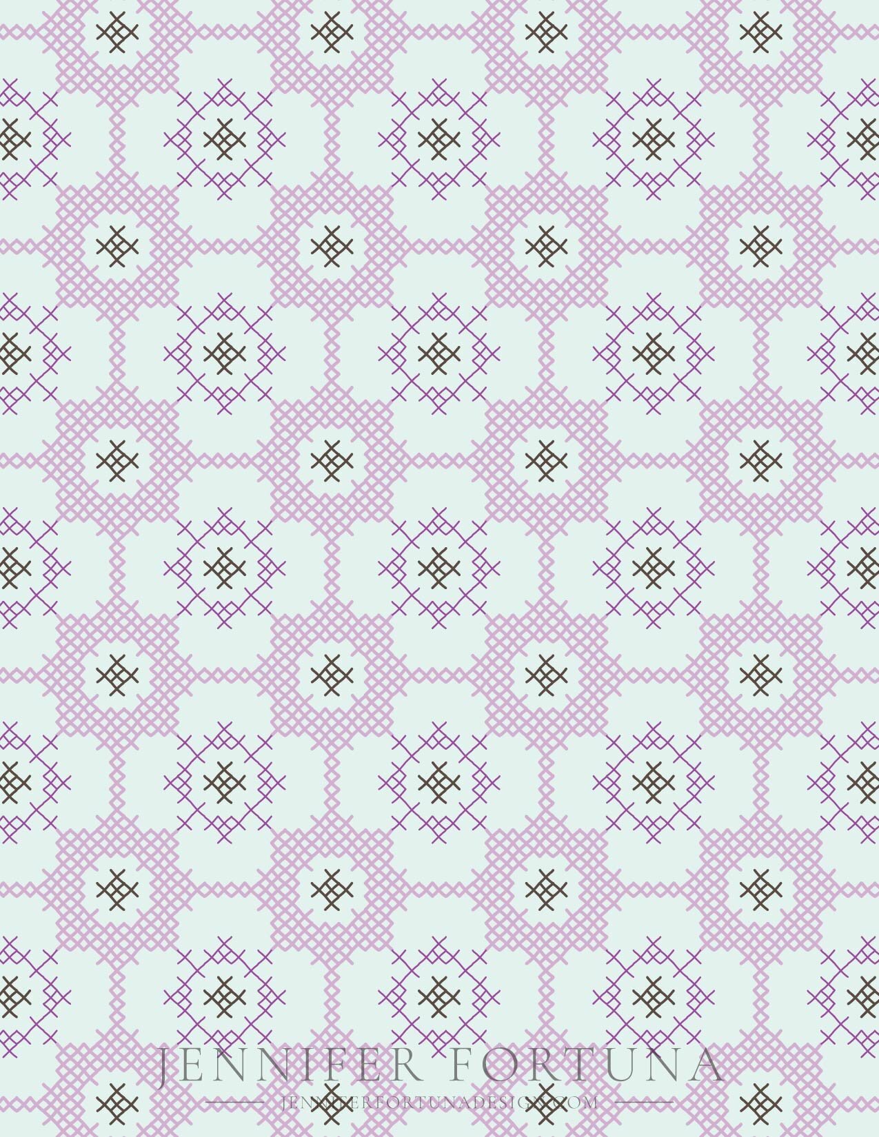 Cross stitched floral design