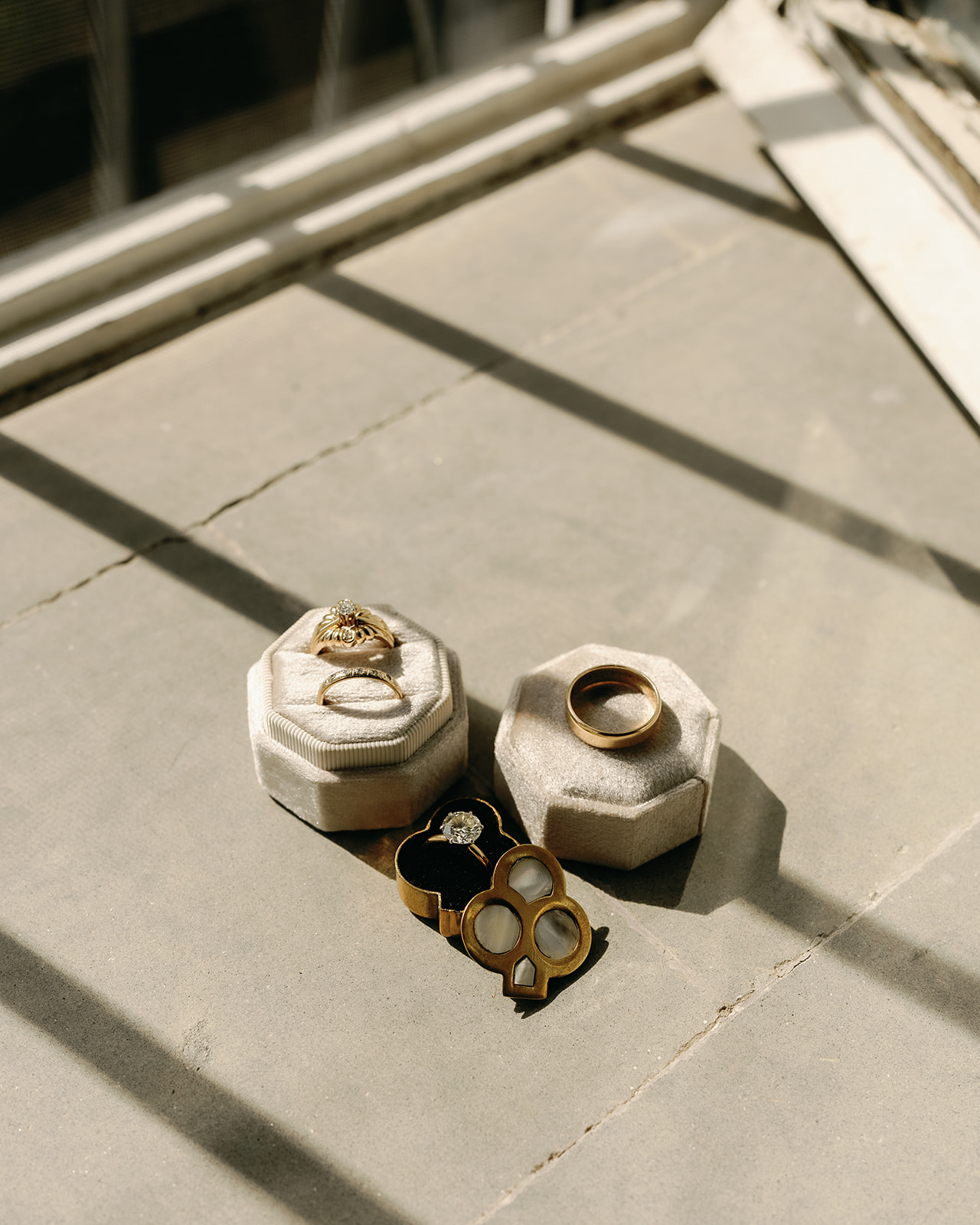 Wedding rings against minimalist background | Megan Smith Photography