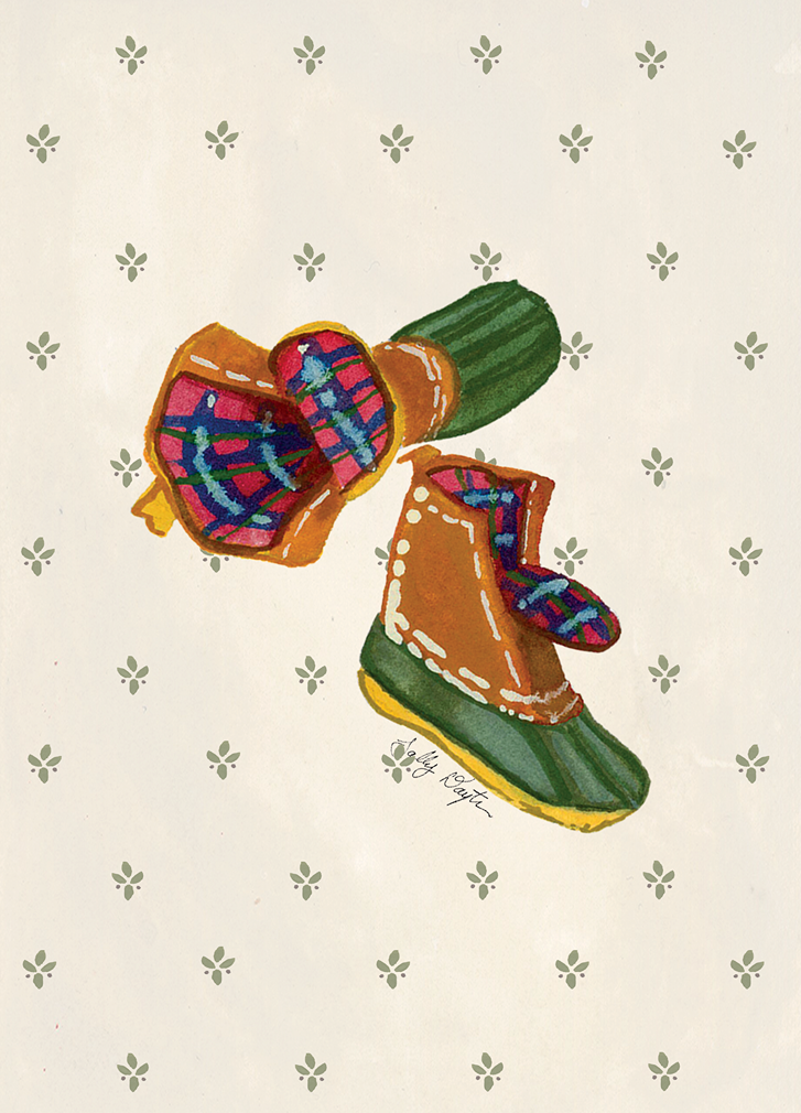 East Coast stationery designer illustrated duck boots