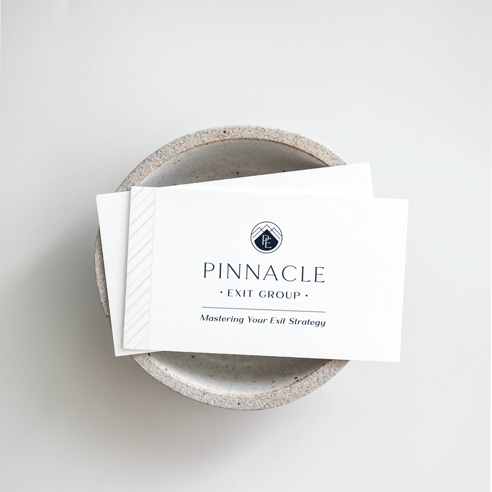 Business Card with logo for "Pinnacle Exit Group"