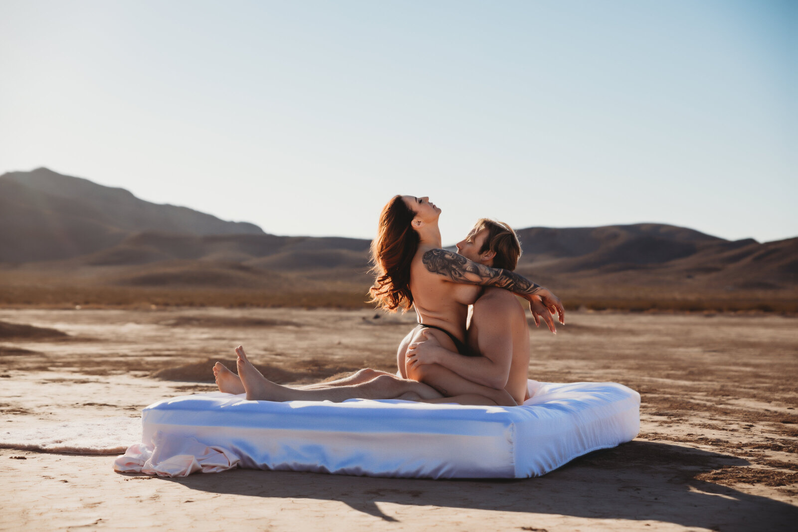Intimate couples boudoir photography in desert - Kansas City traveling studio