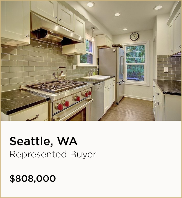 Seattle, WA $808,000 – Represented Buyer
