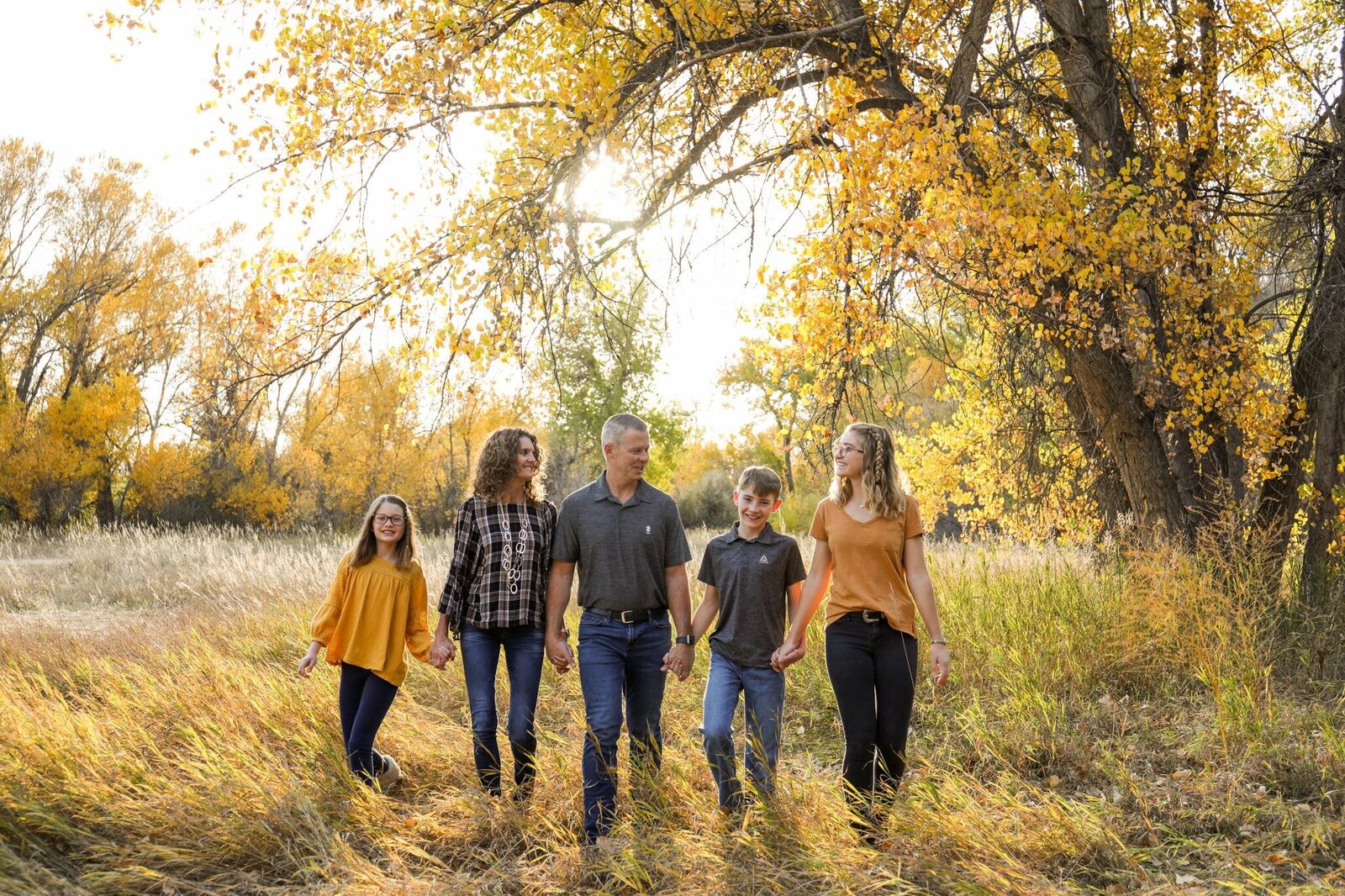 fall family photography for fall colors near Loveland Colorado