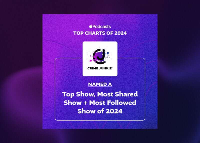 Crime Junkie Named Top Show, Most Followed Show, Most Shared s Show of 2024