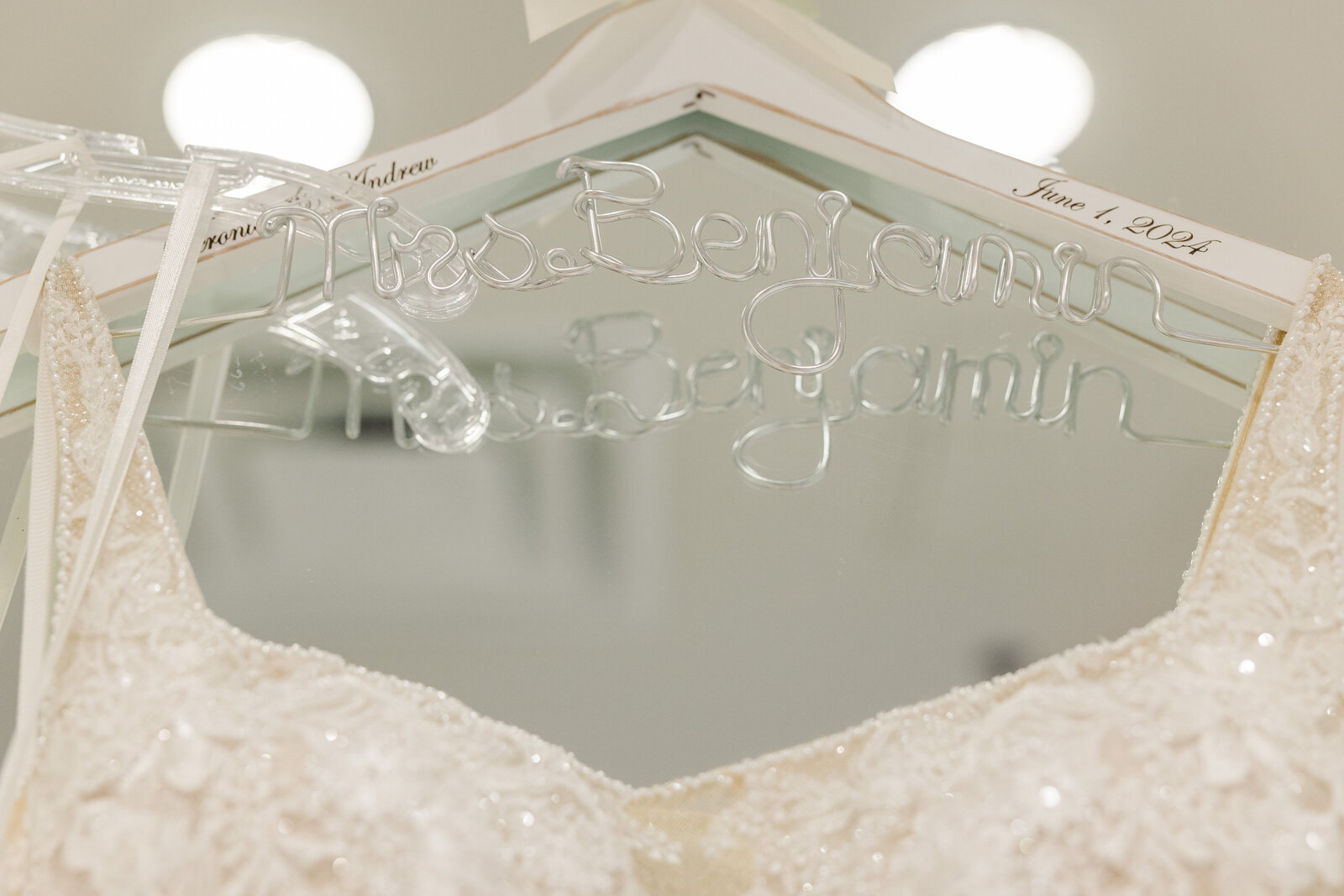 Bride wedding dress details