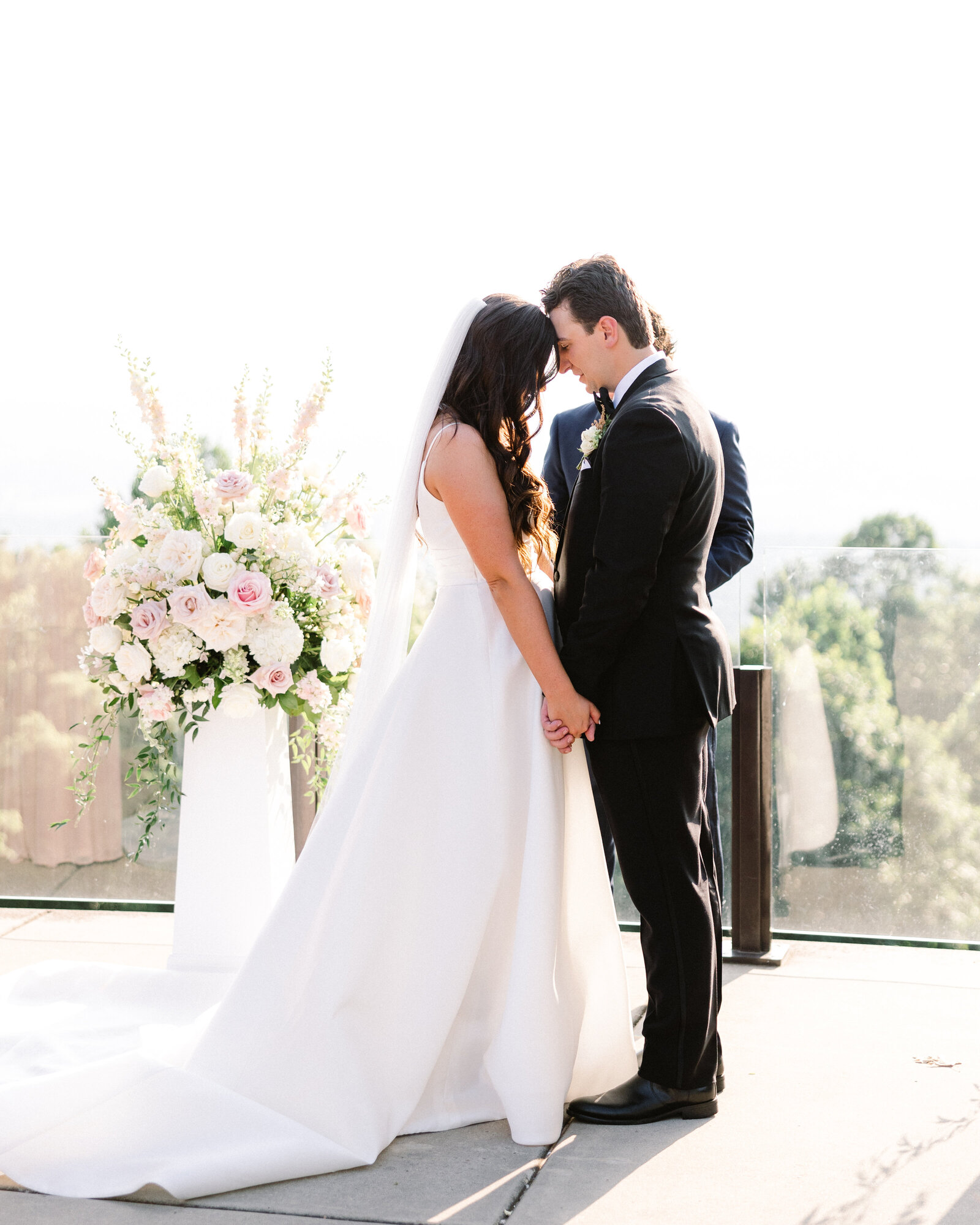 Sarah Kate and Thomas during their romantic wedding ceremony, captured by a fine art Alabama wedding photographer.