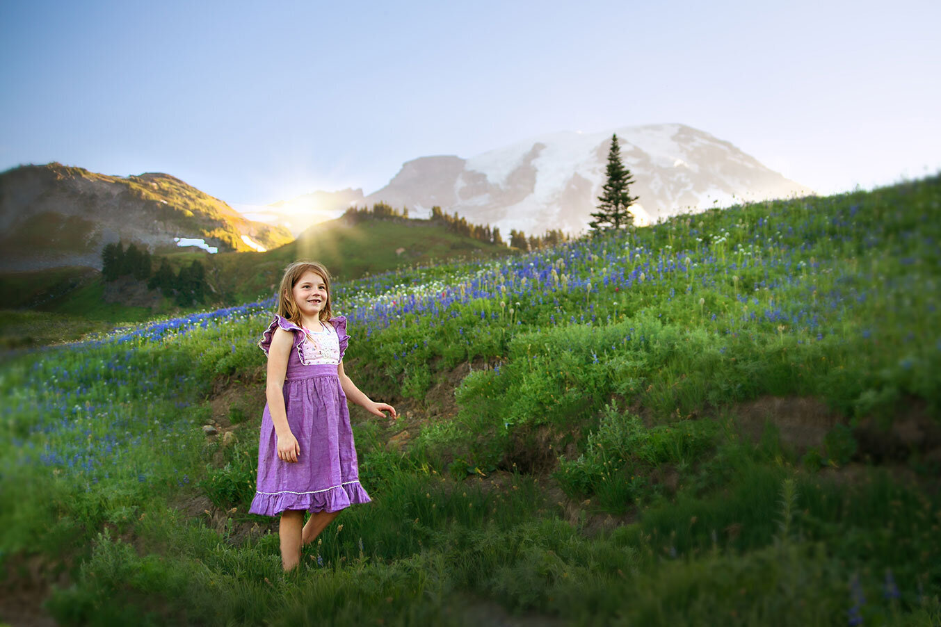 mount-rainier-paradise-flowers-summer-national-park-little-girl-vintage-purple