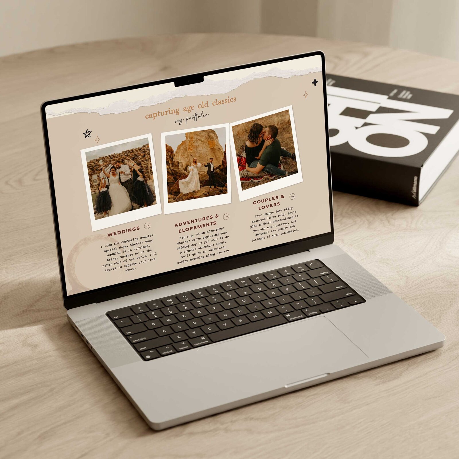 custom Showit website design for a wedding photographer in Orange County