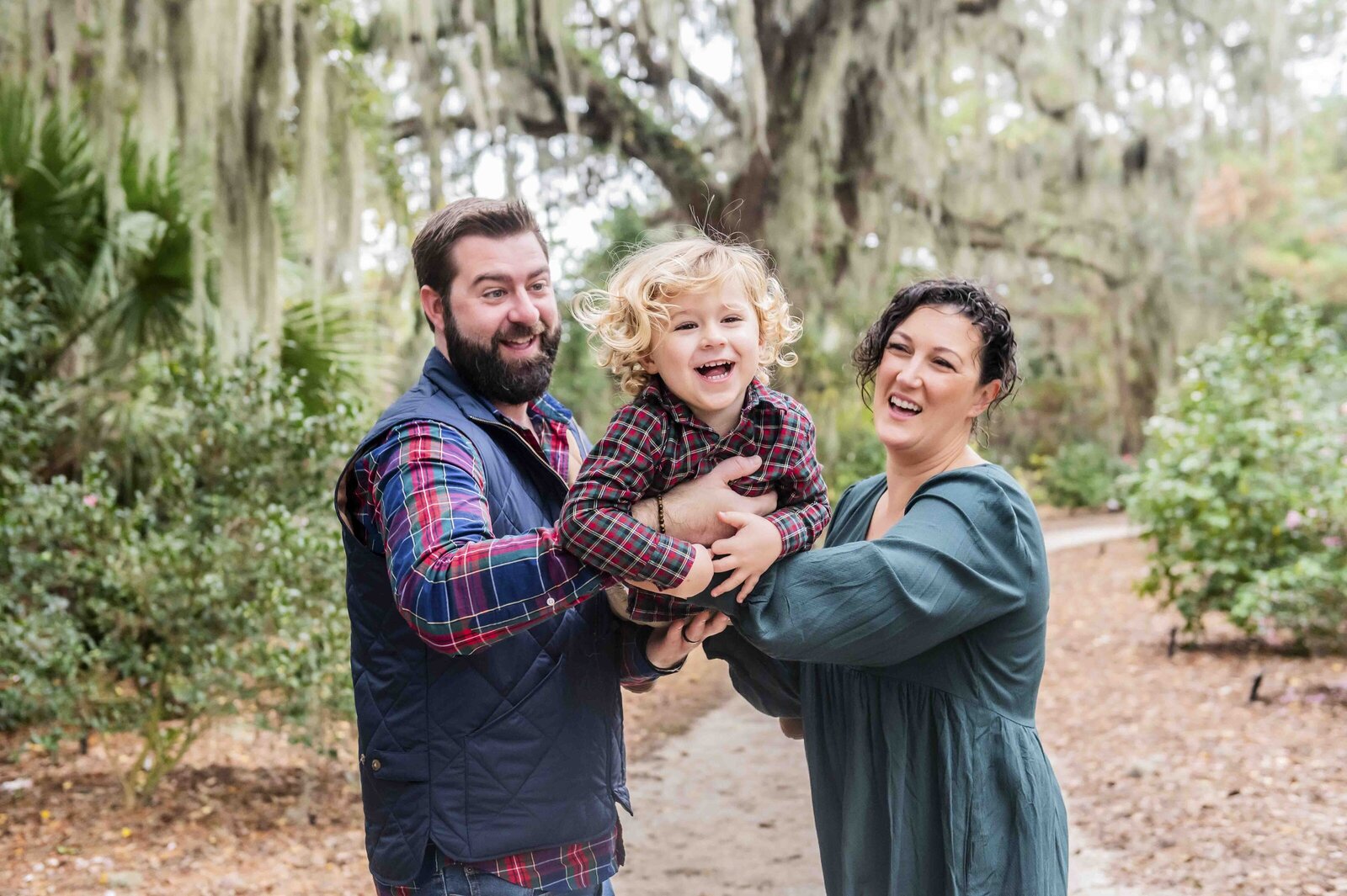 family at park in HHI SC