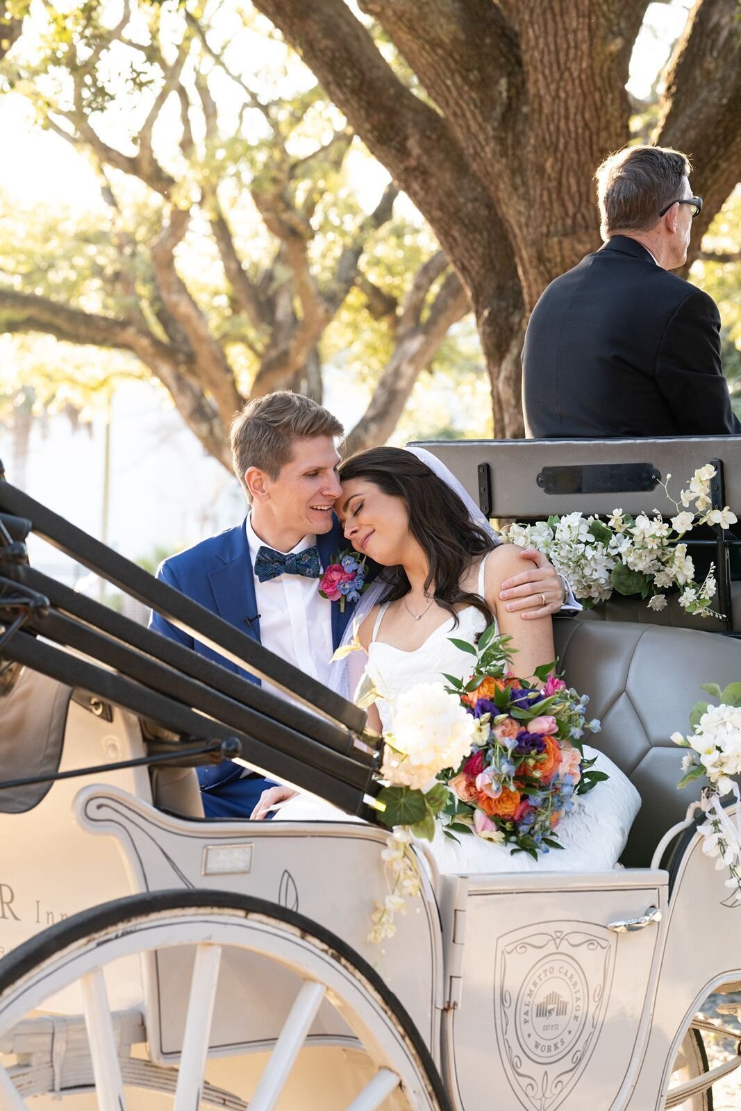 Horse and carriage wedding in South Carolina