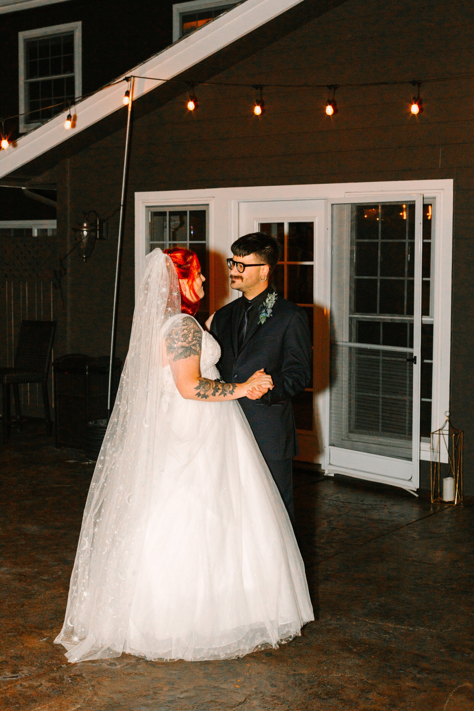Nighttime first dance.