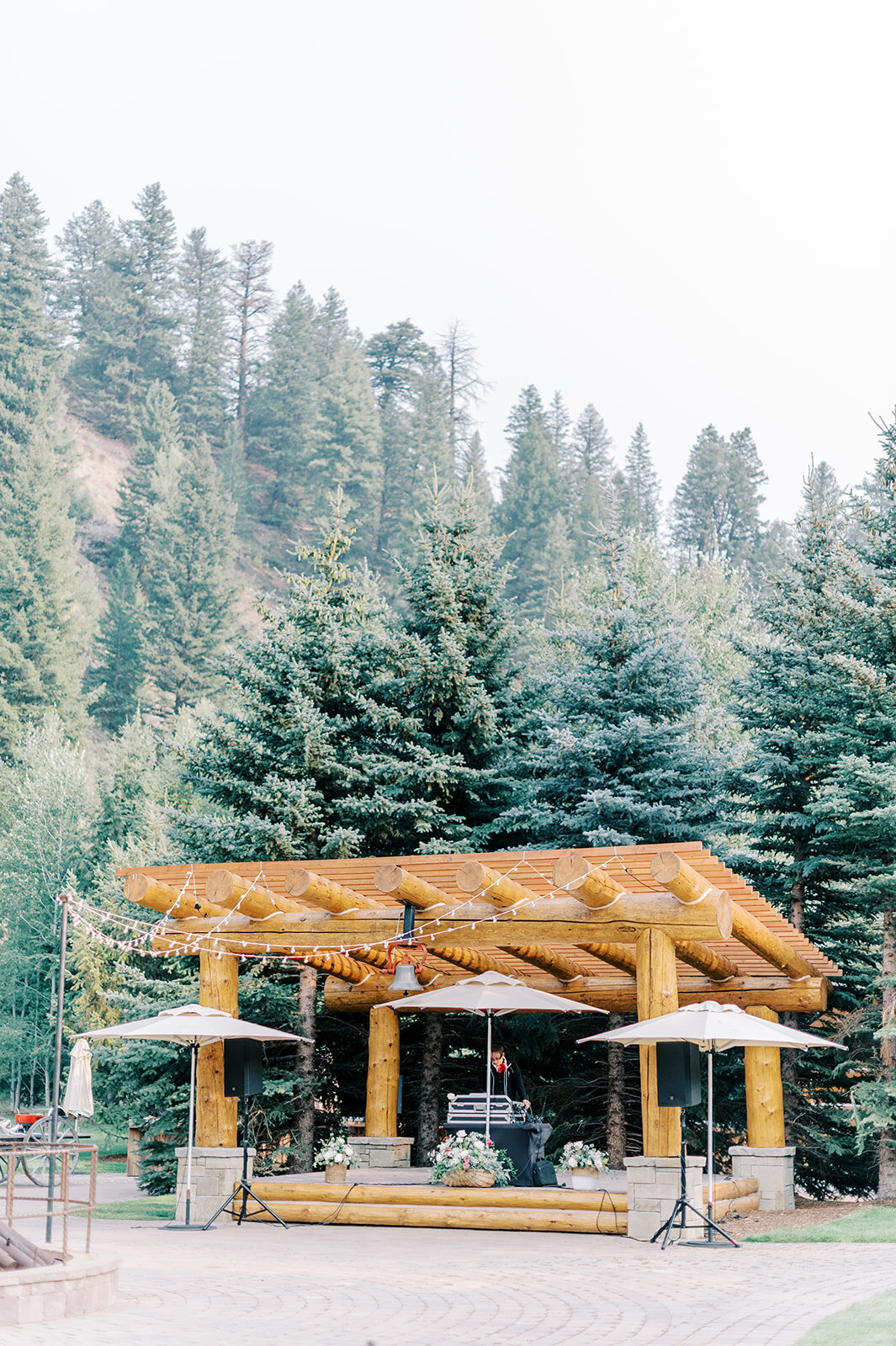 Reception area at Trail Creek Cabin Wedding taken by the Best Sun Valley Wedding Photographers
