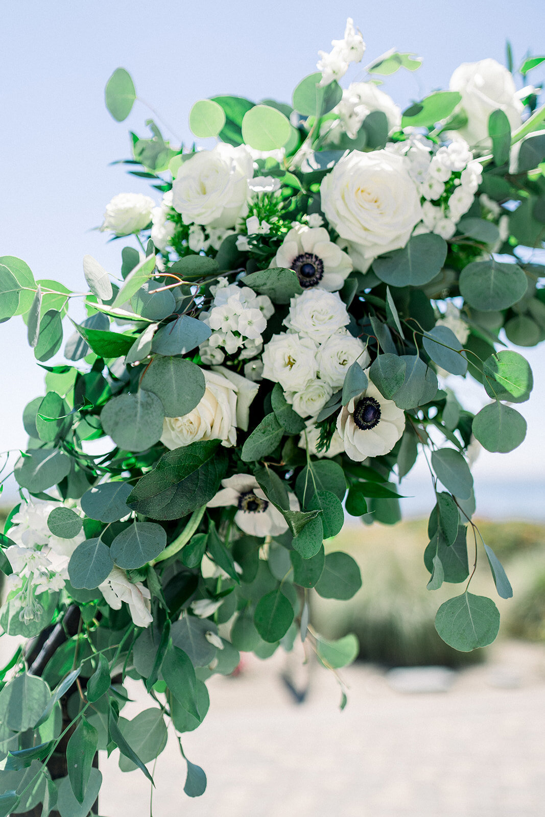 Romantic White Florals at Dolphin Bay Resort, California