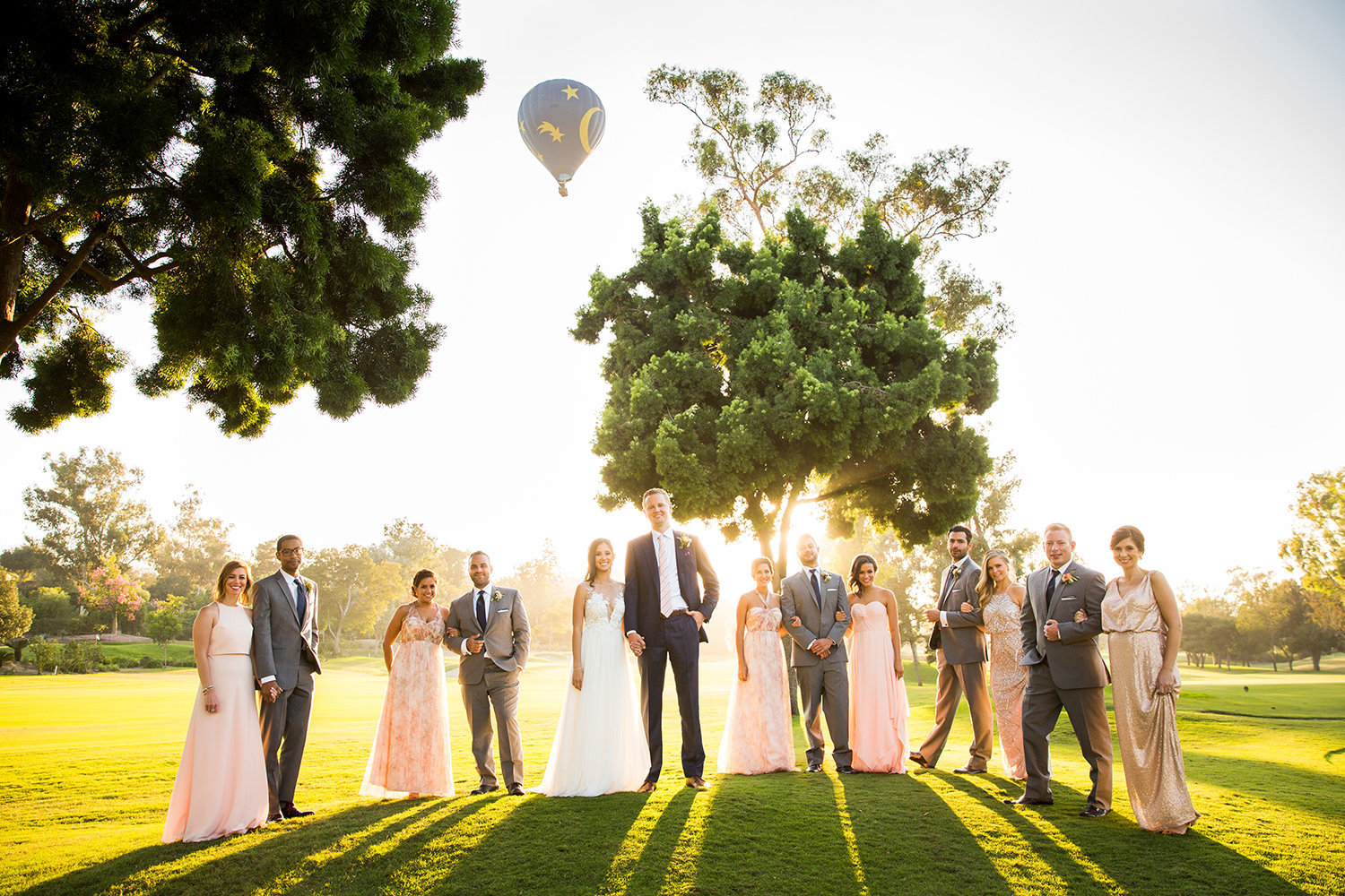 Loma Santa Fe wedding photos fun bridal party beautiful light