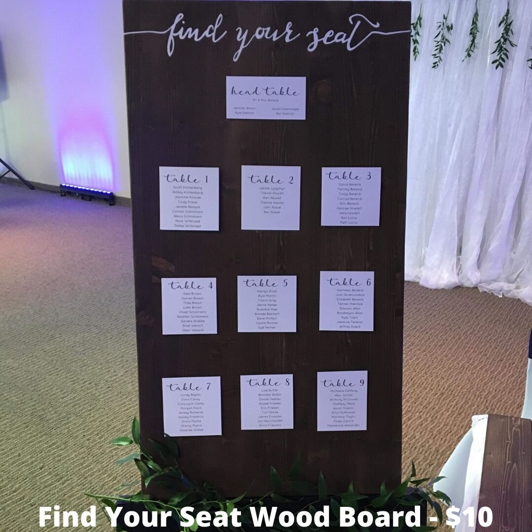 find your seat board