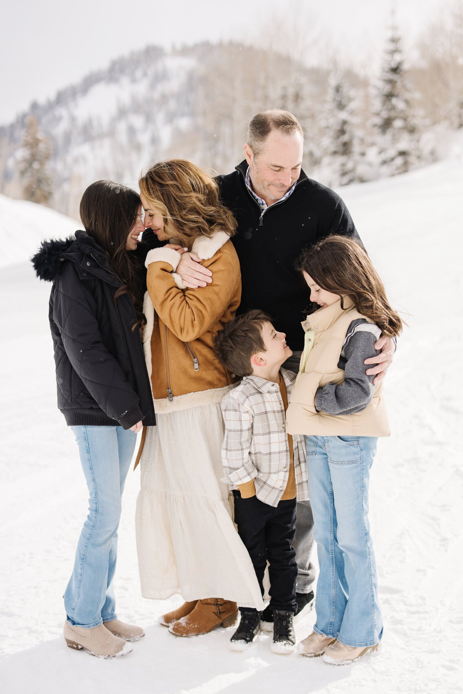 snowy family photos