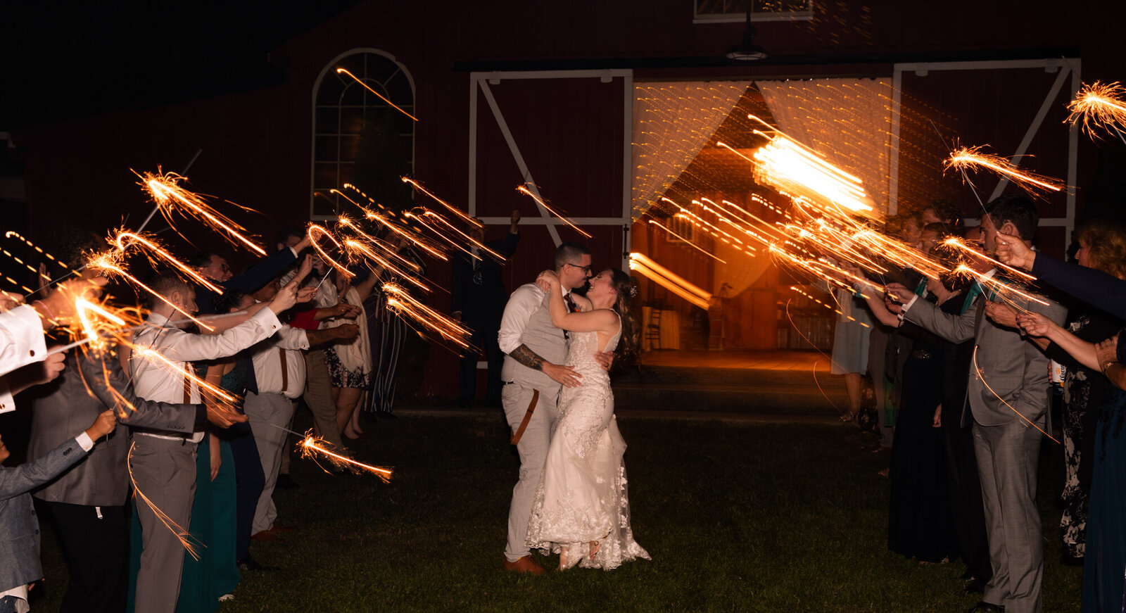 sparkler exit wedding