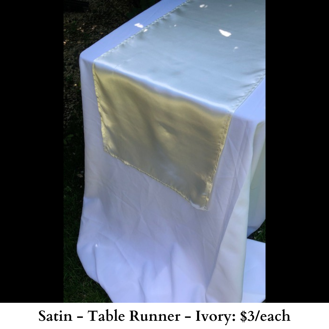Satin-Table Runner-Ivory-169