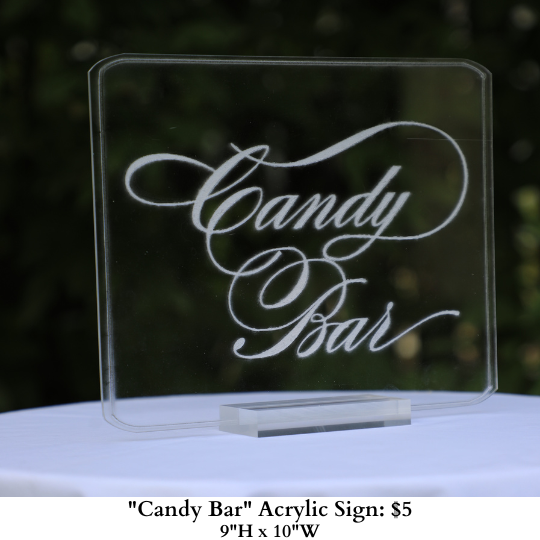 Candy Bar Acrylic Sign-804
