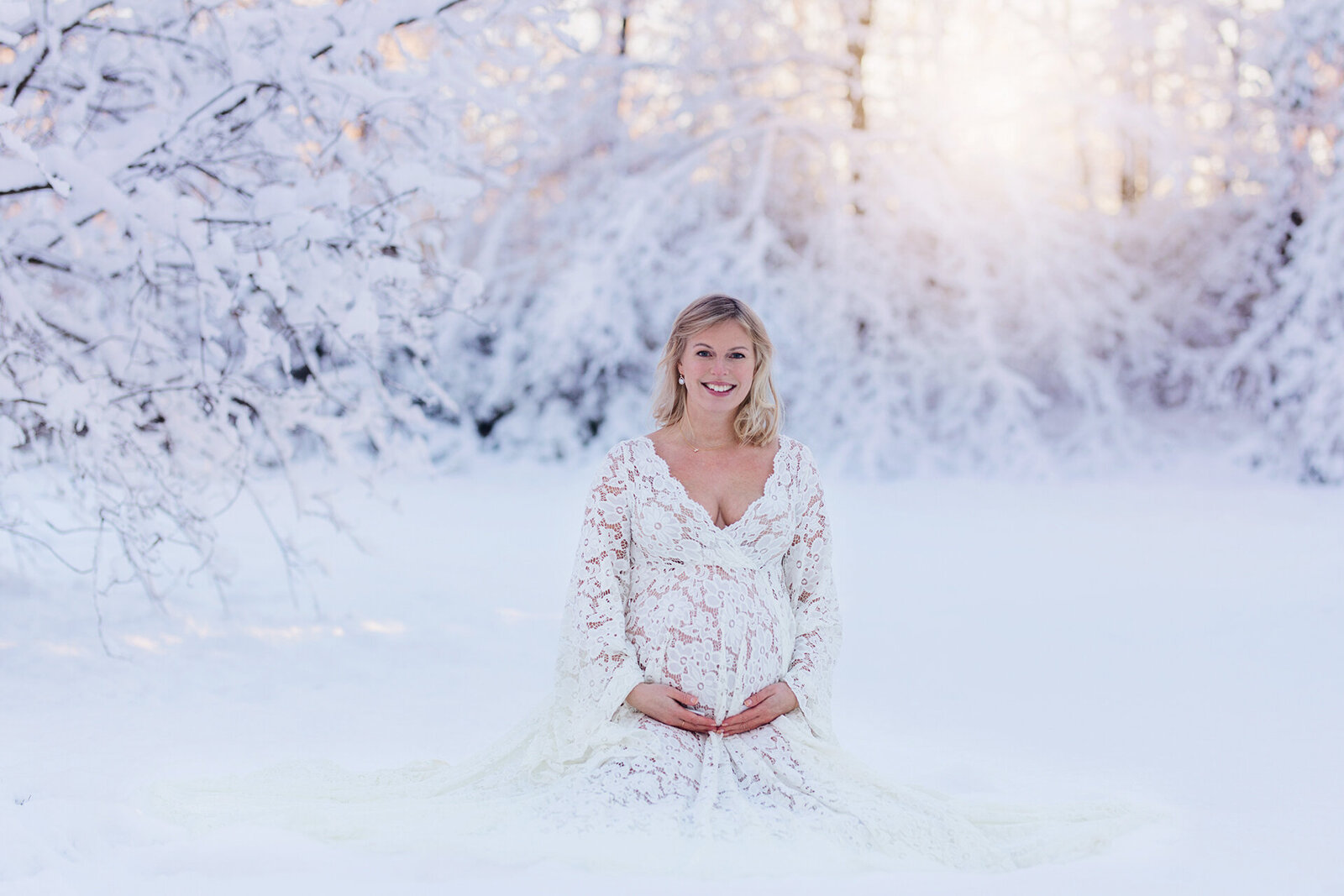 gravidfotografering-solnedgång-på-stranden