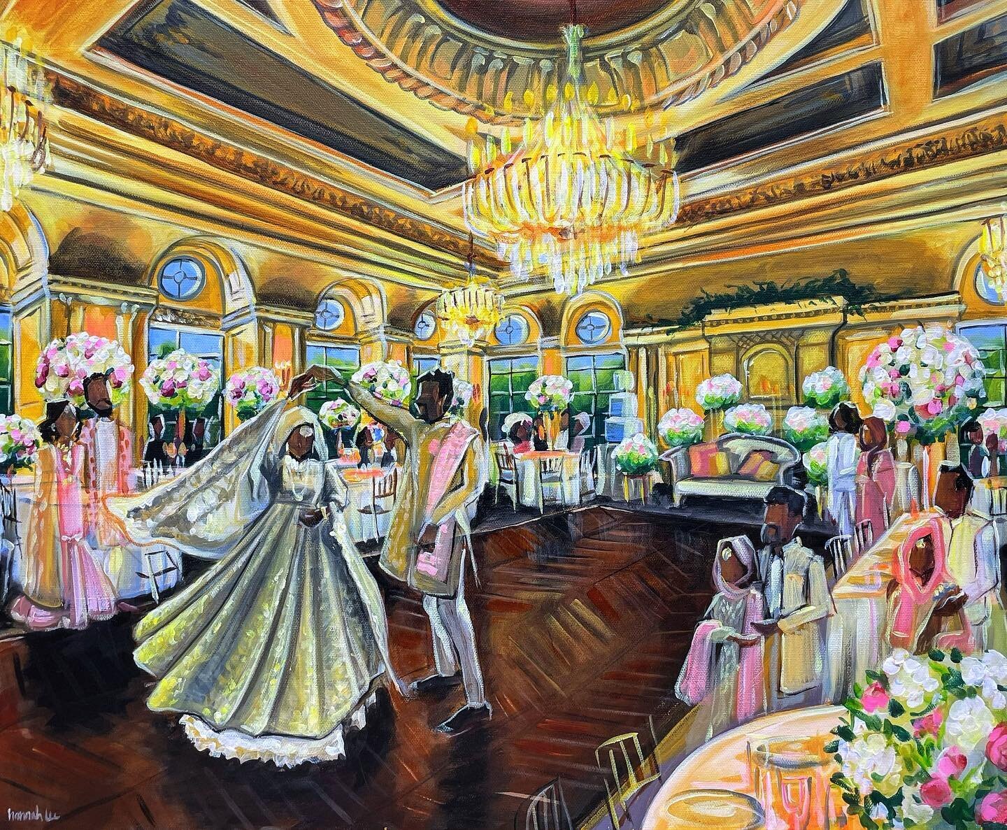 Hannah Paints Events - live wedding painting Park Chateau wedding reception