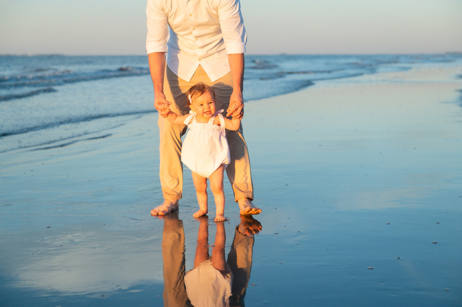 baby girl on hilton head island beach