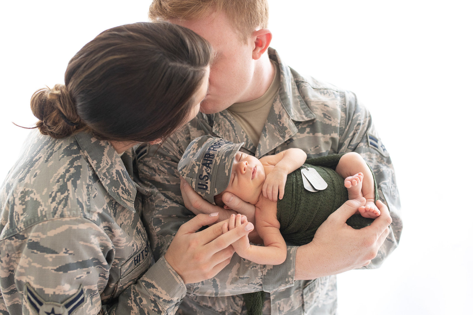 Military Inspired Family Newborn Photograph