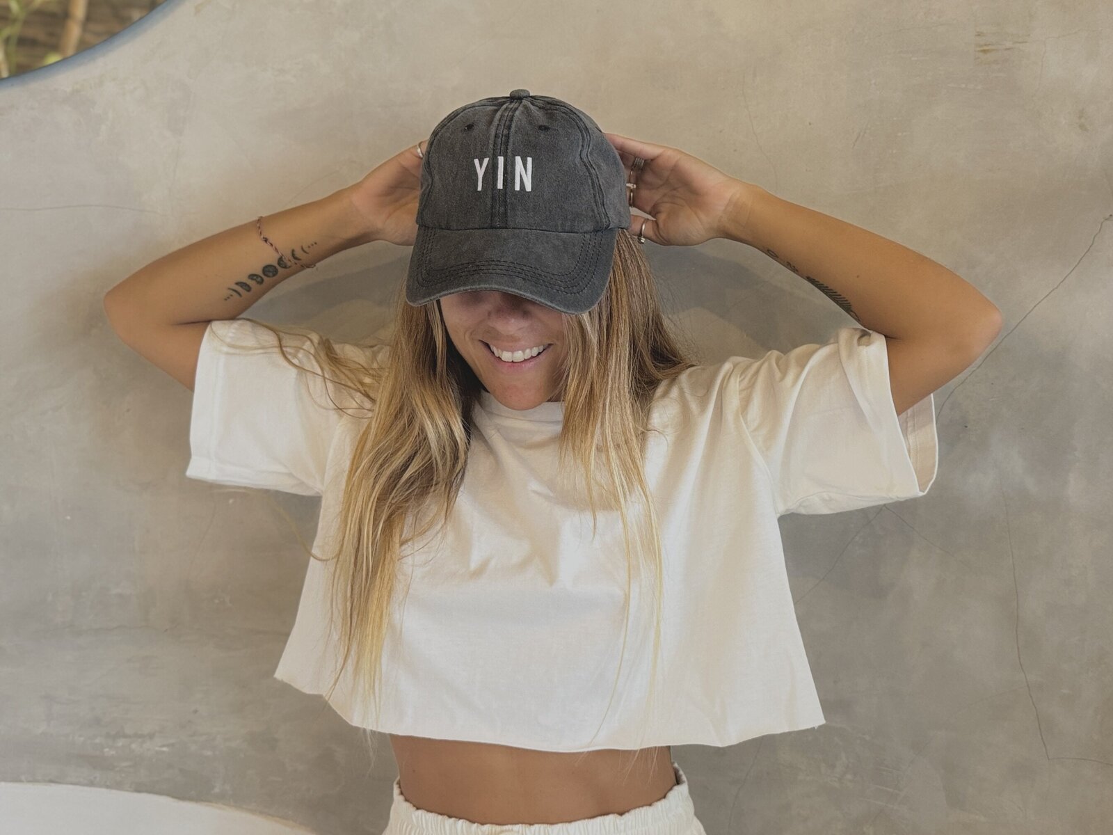 YIN cap yoga vintage baseball cap - yinside yoga bali_