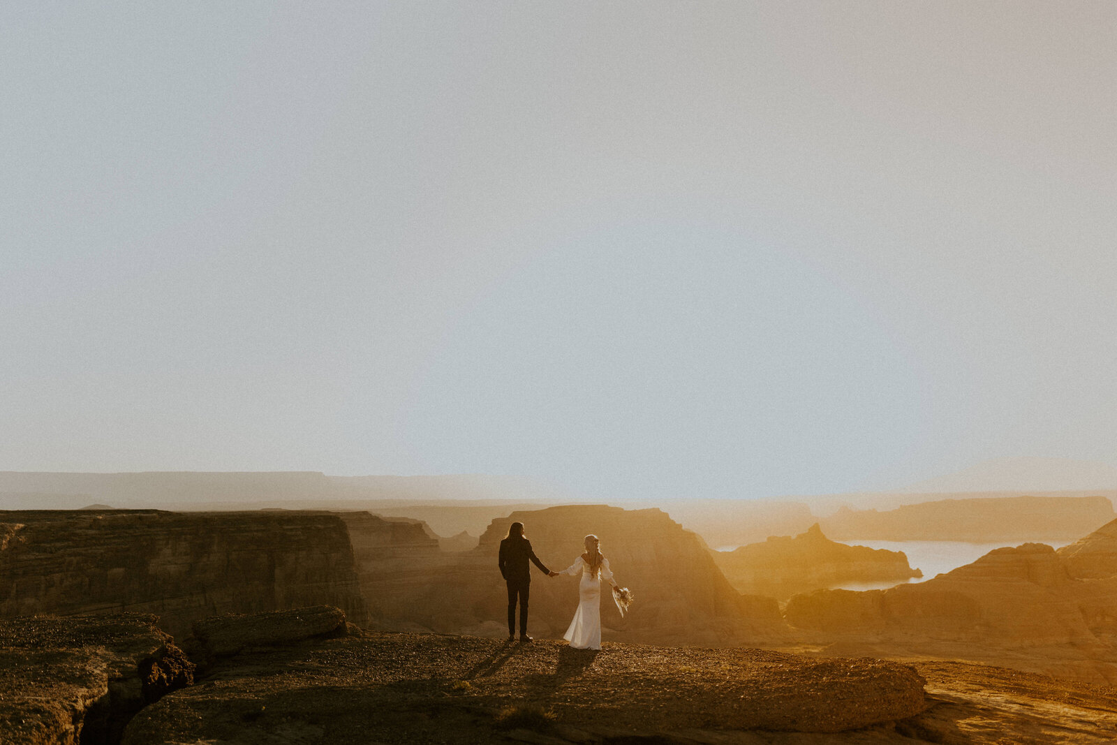 Baylee and Kyle Alstrom Point Lake Powell Modern Sunrise Elopement-22