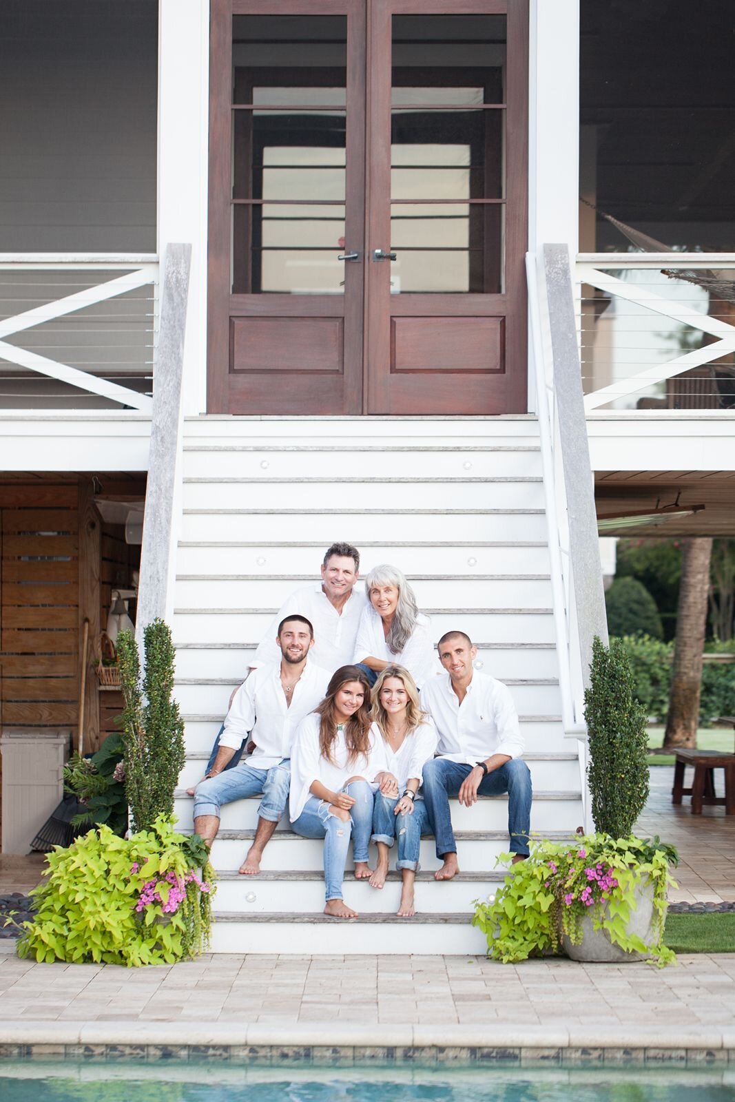 Family group photo in Charleston, South Carolina