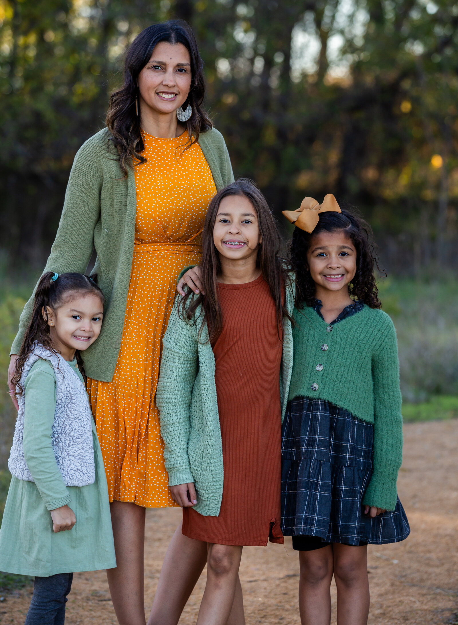 mom and three daughters