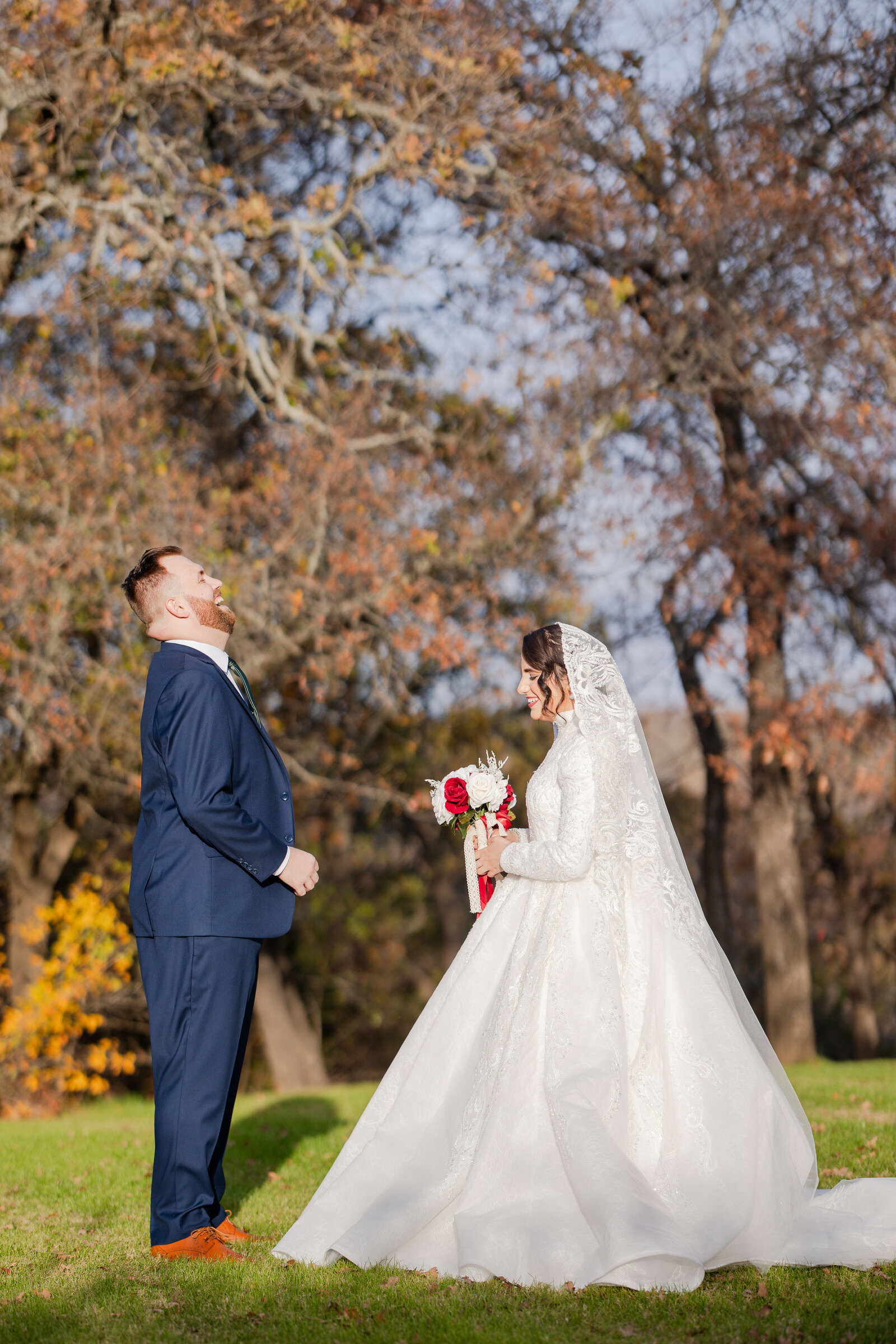 Outdoor solo portrait session for couple