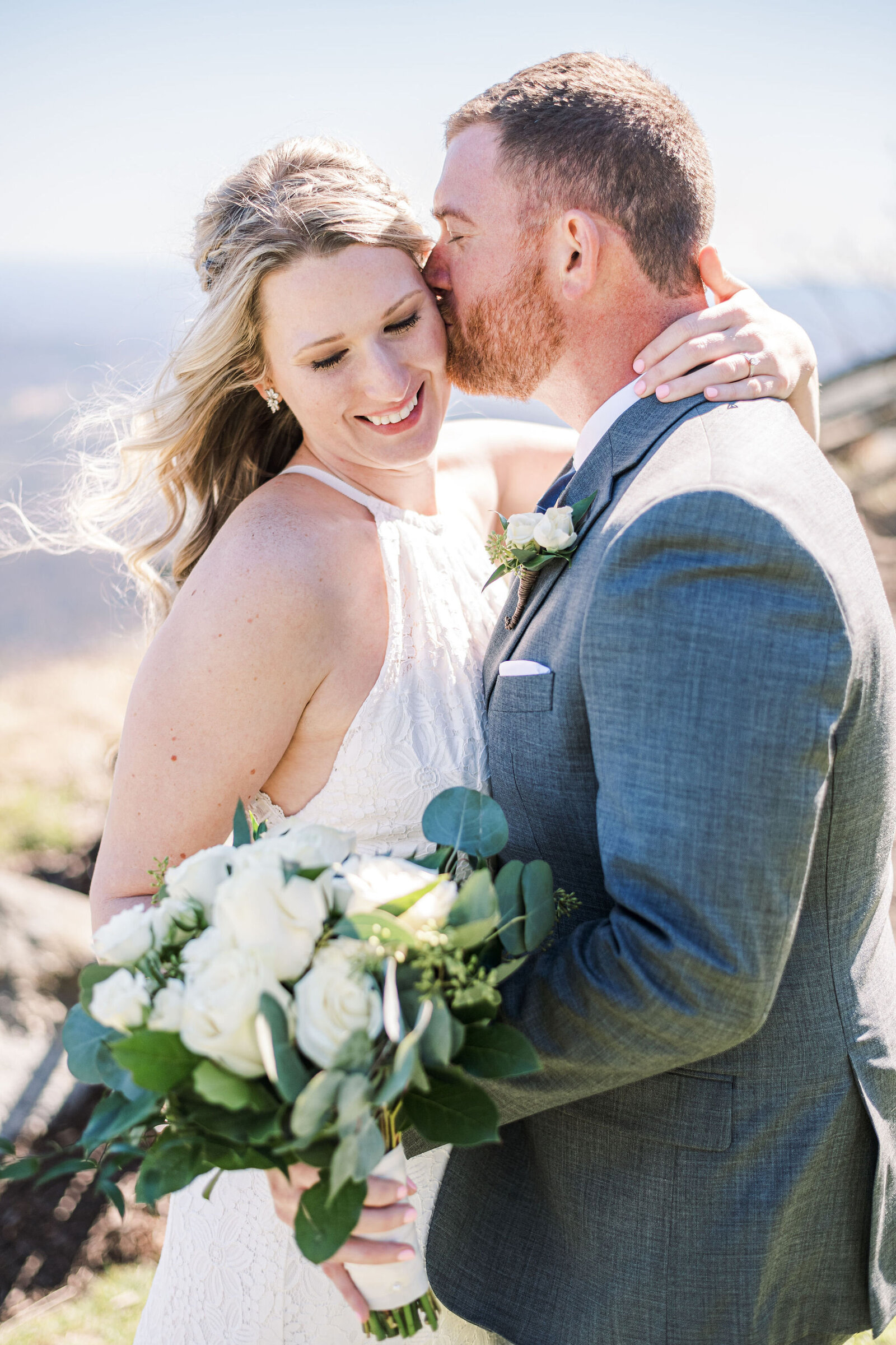spring mountaintop wedding at Cliffs at Glassy Chapel Greenville SC