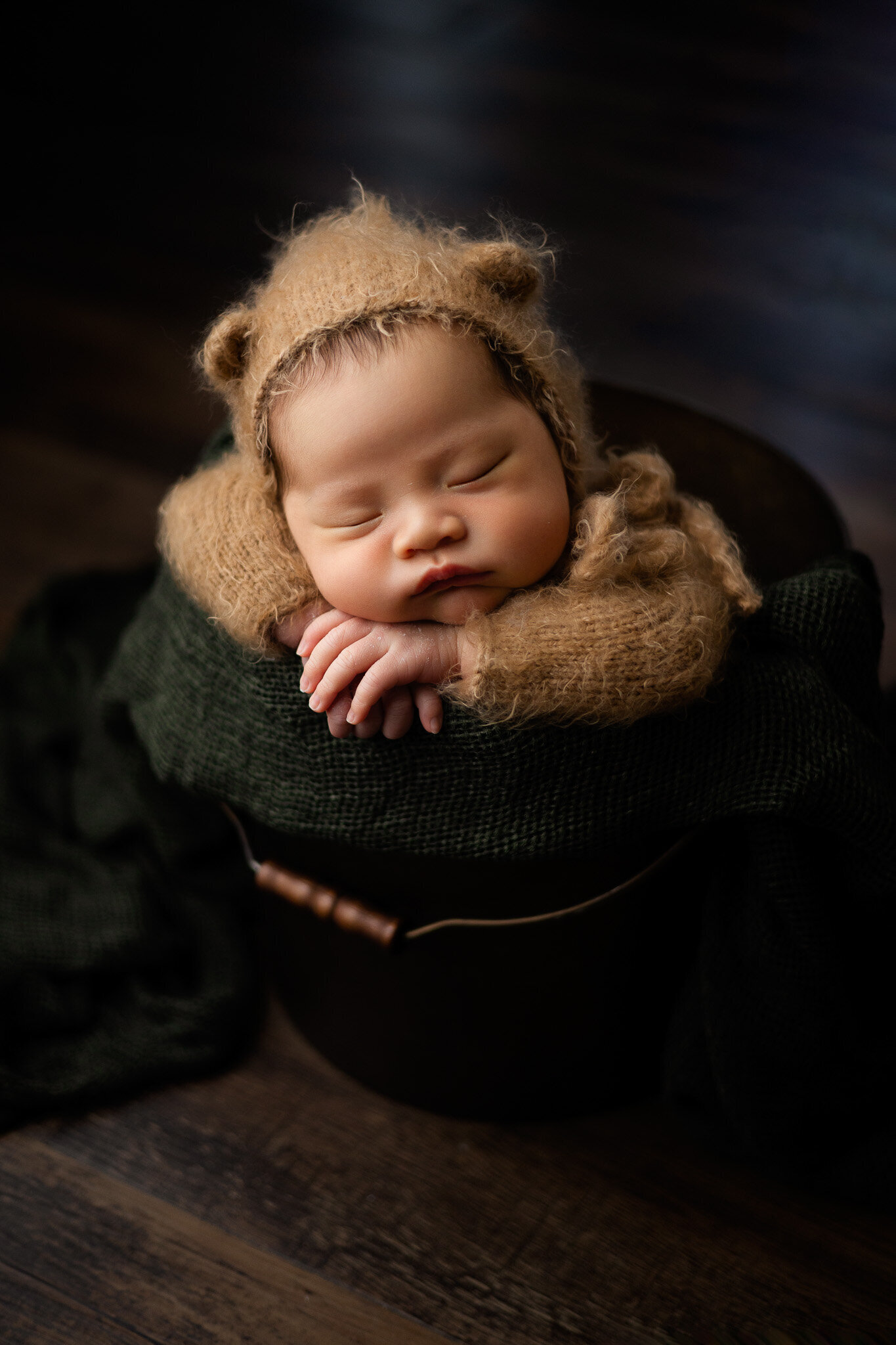Newborn Bucket Pose Erie
