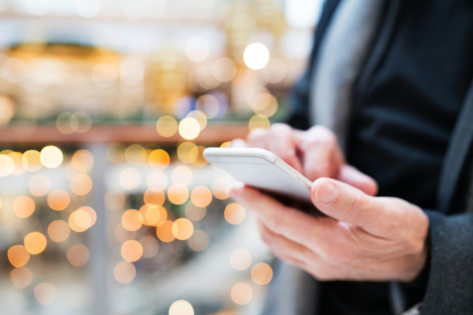A person holding a phone.
