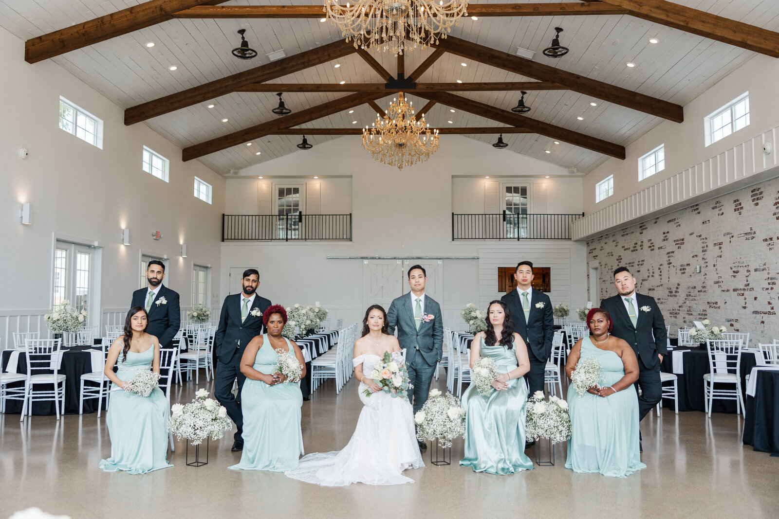 Bride and groom photoshoot with bridal party pre wedding