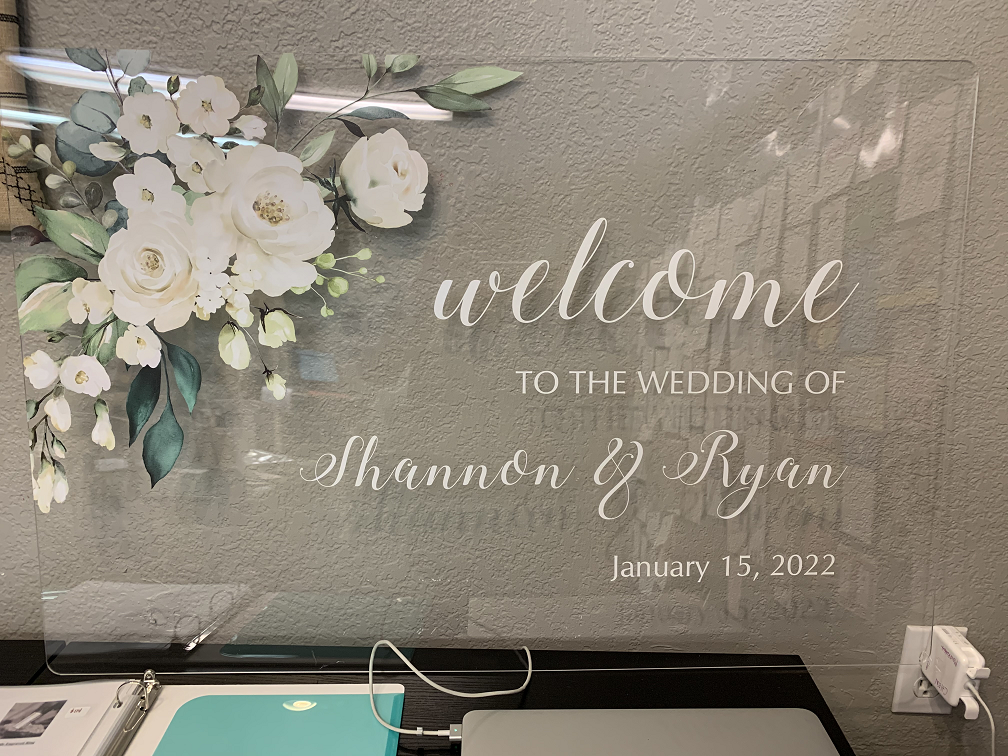 Wedding Accessories Acrylic Sign JP