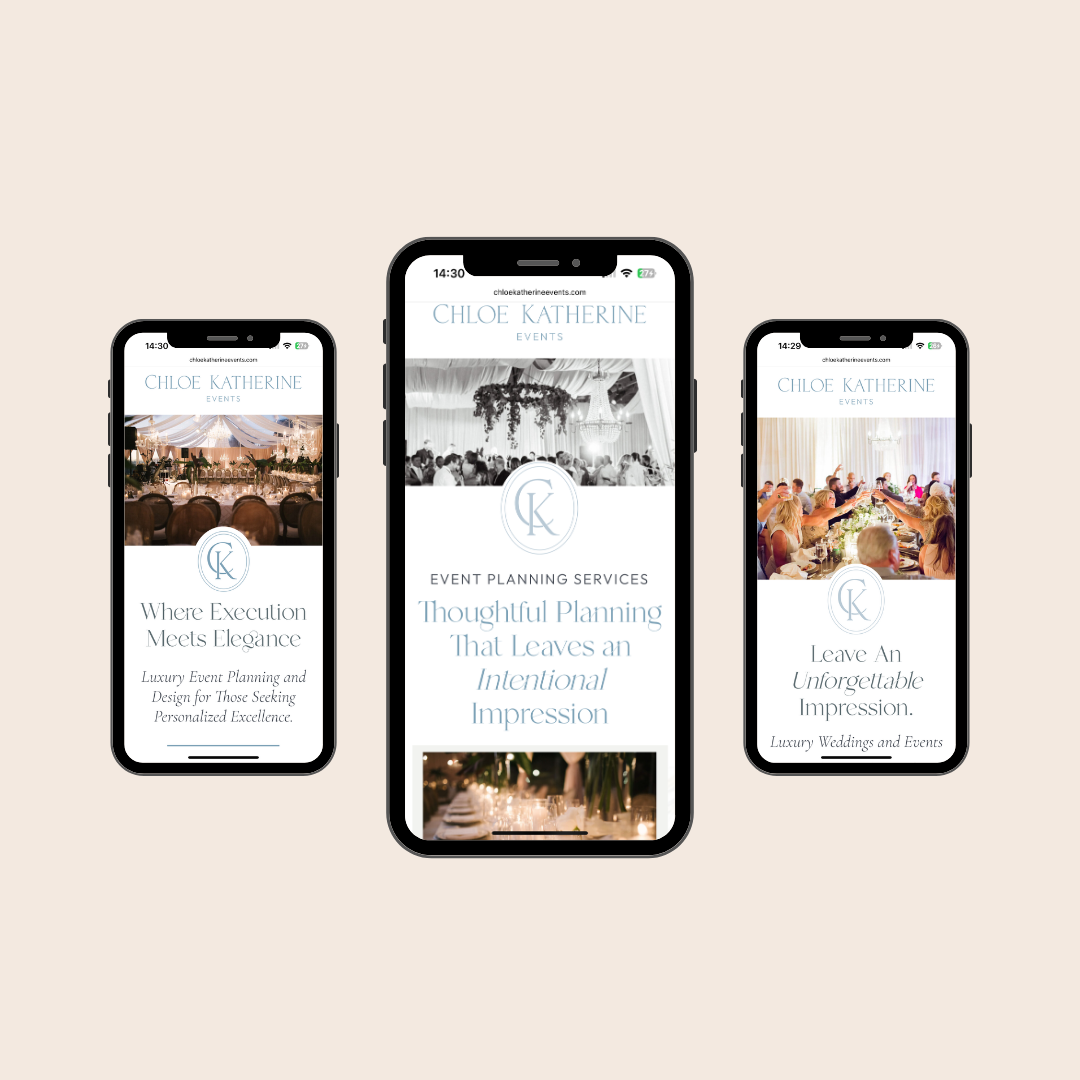 Luxury Branding Design for Chloe Katherine Events an East Coast Wedding Planner
