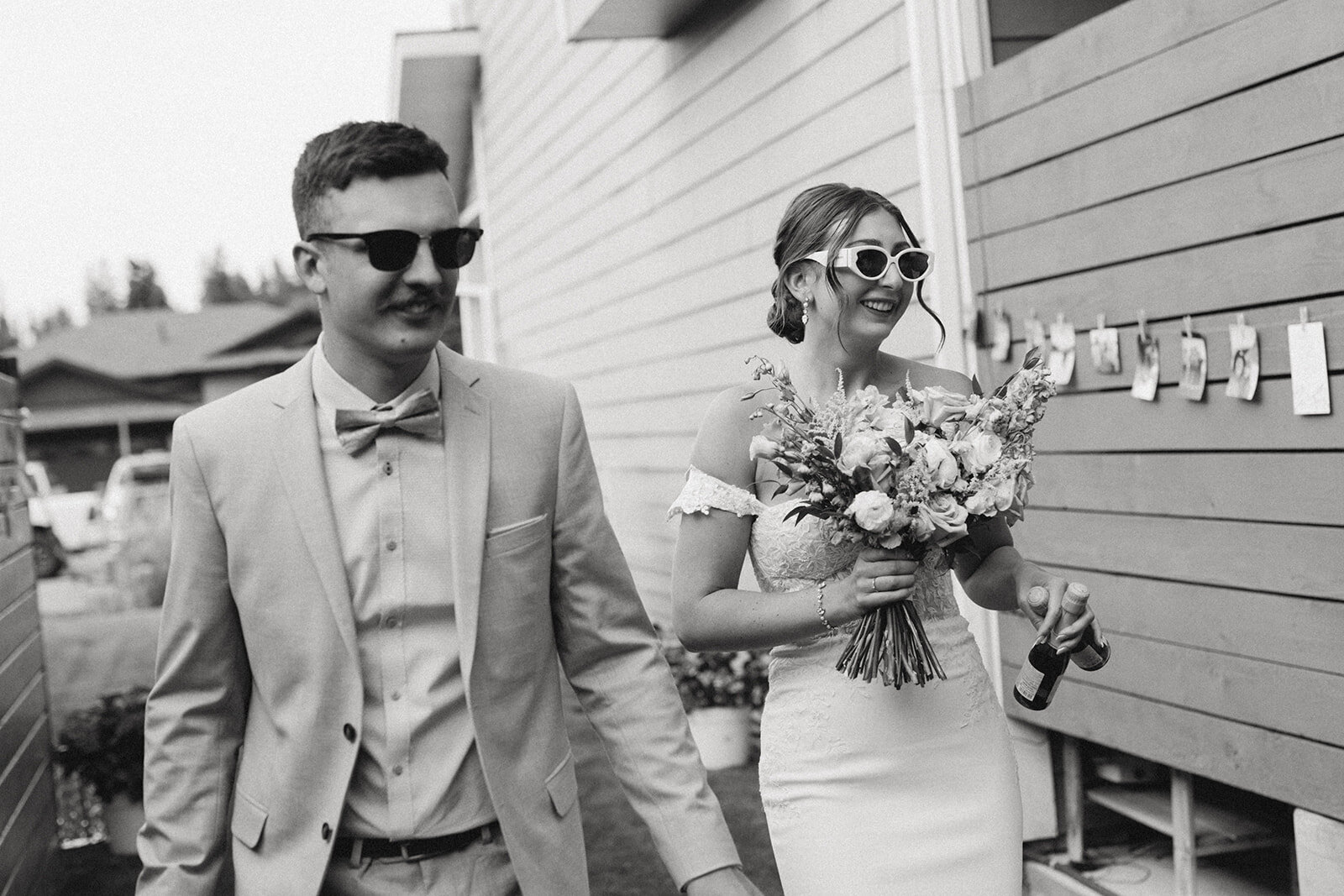 Couple at their wedding in Alberta