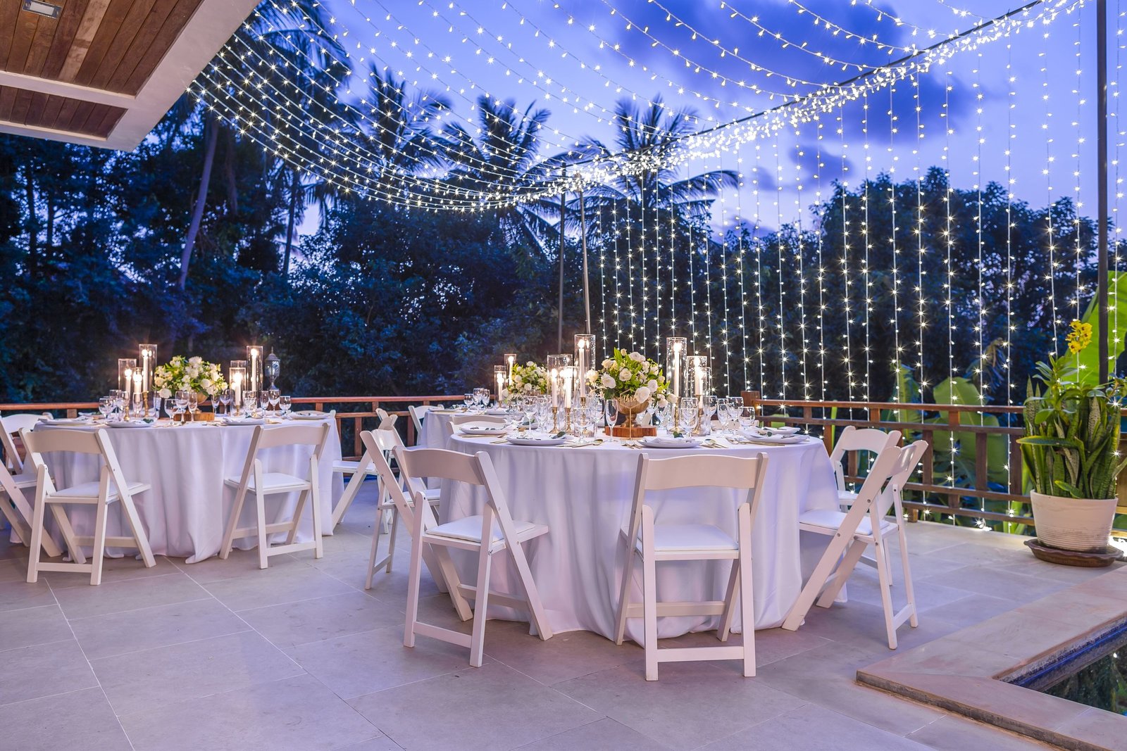 Dinner set up at Perfect View Pool Villa