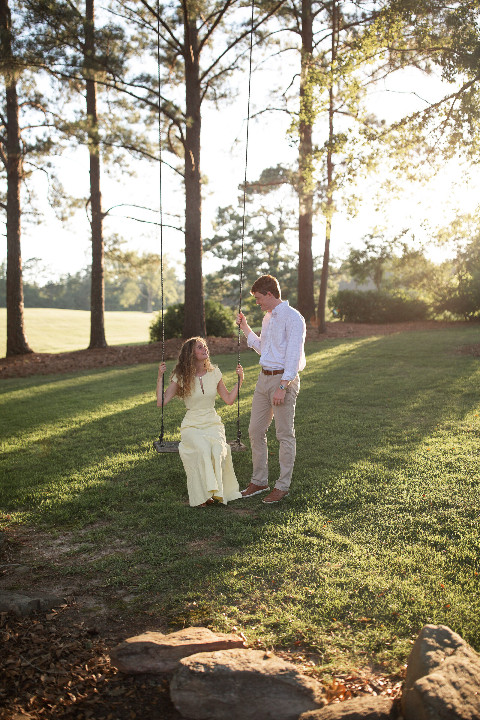 Romantic couples photographer Alabama outdoor session natural light anniversary.