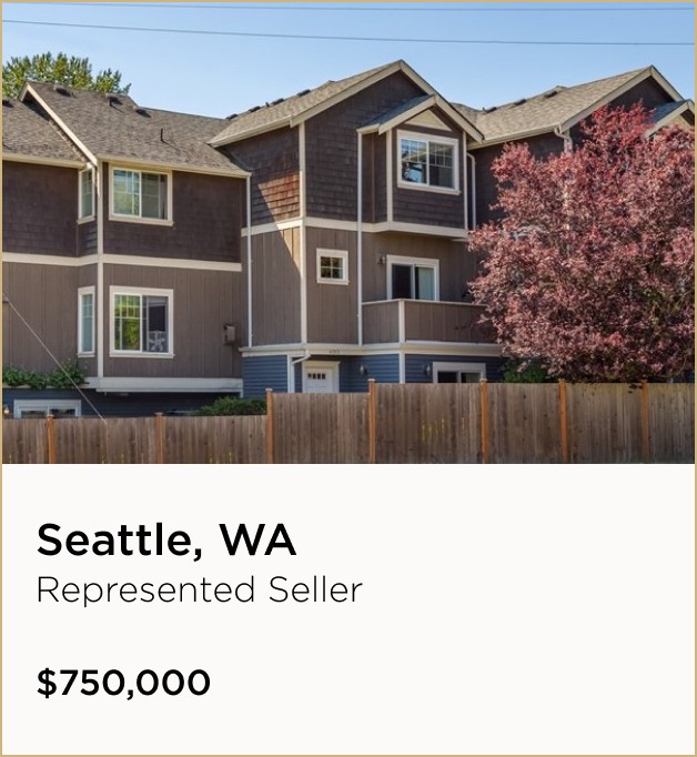 Seattle, Wa $750,000 – Represented Seller
